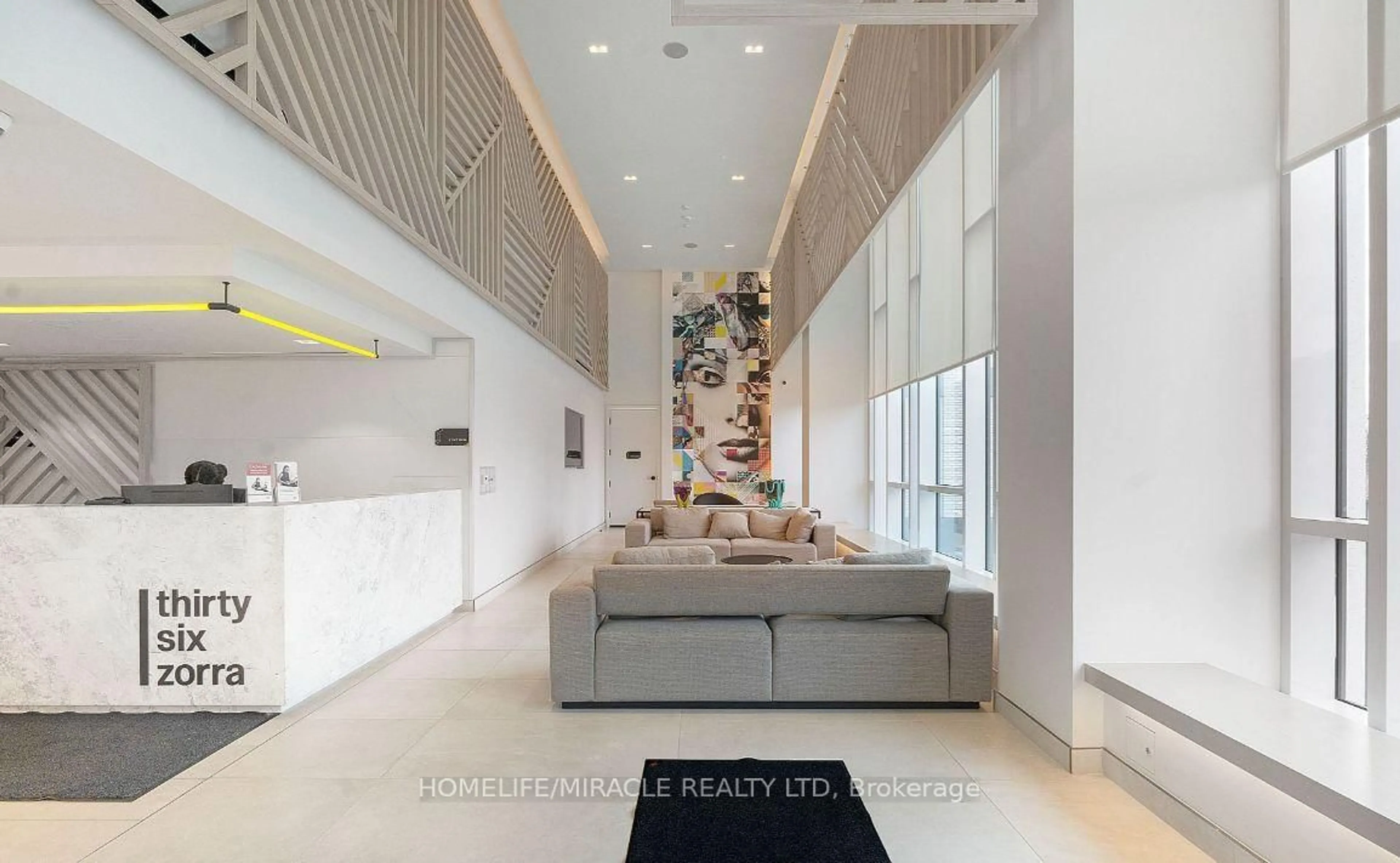 Indoor foyer for 36 Zorra St #320, Toronto Ontario M8Z 0G5