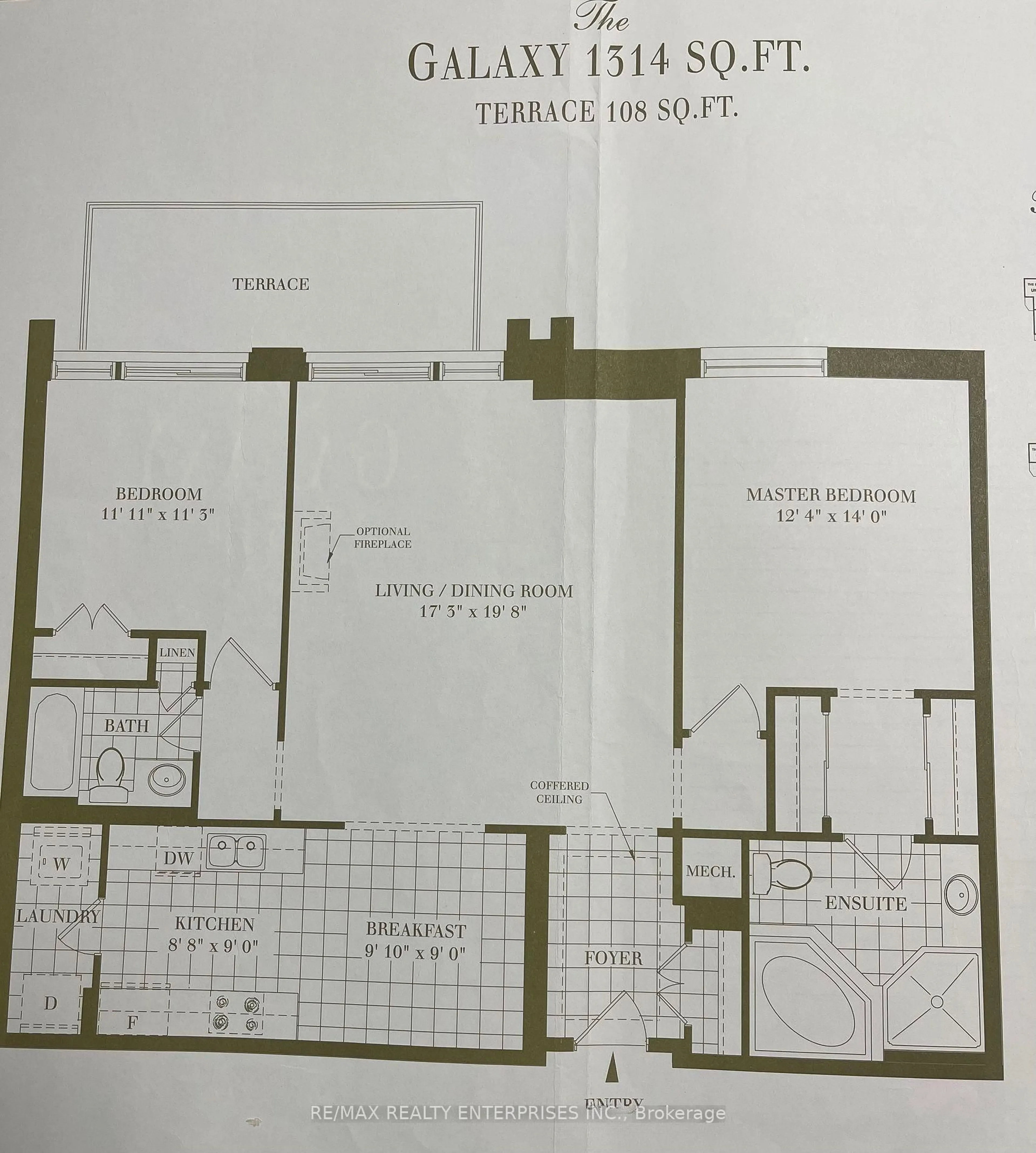 Floor plan for 65 Port St #503, Mississauga Ontario L5G 4V3
