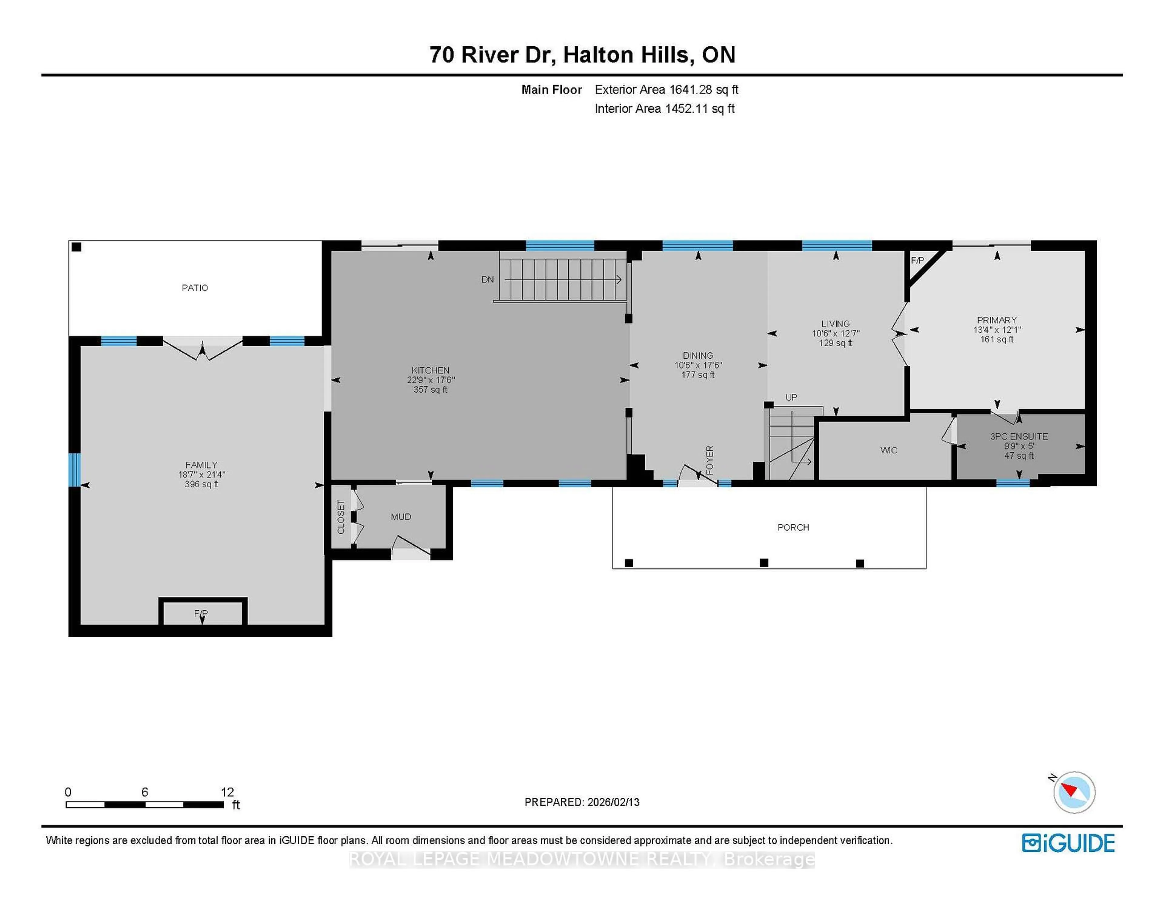Floor plan for 70 River Dr, Halton Hills Ontario L7G 2J2