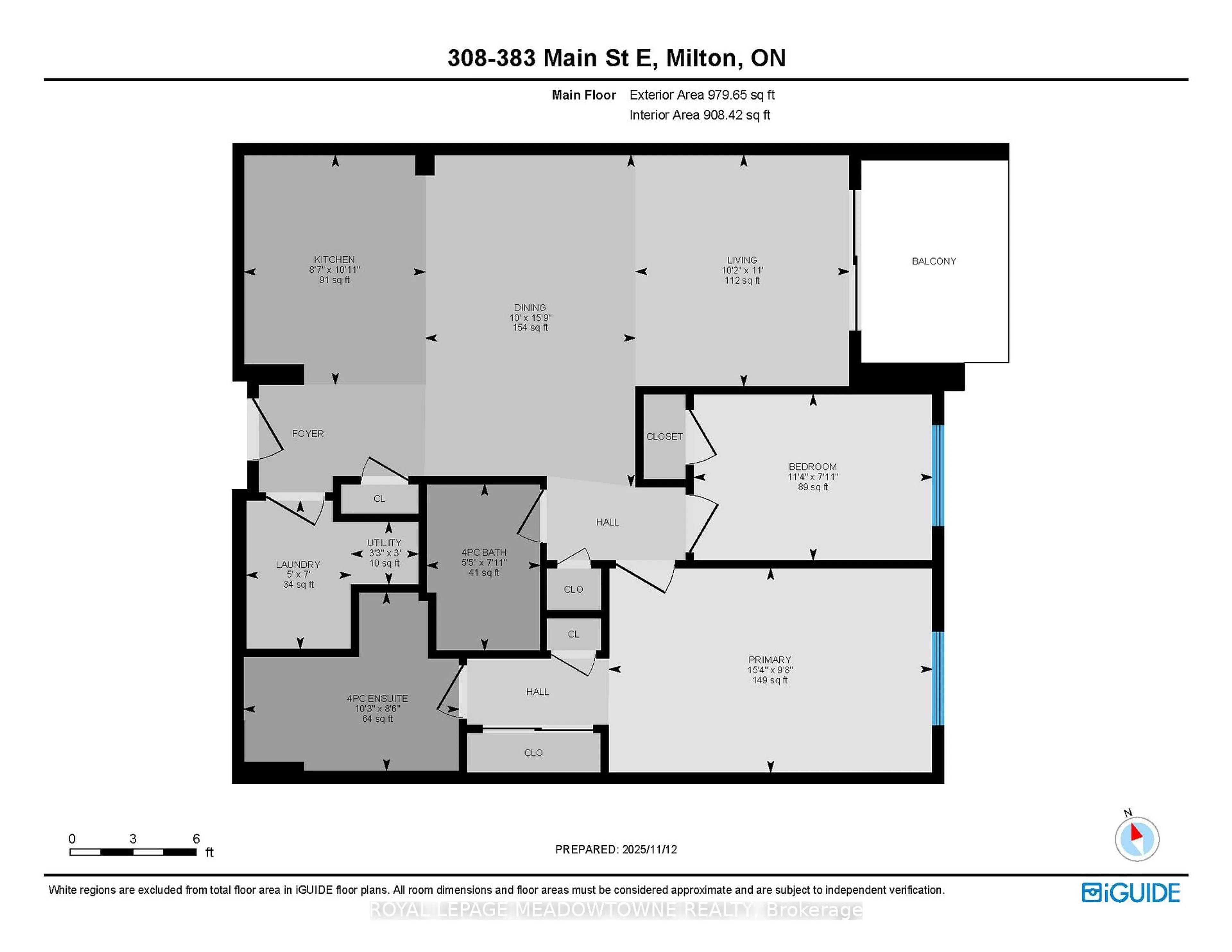 Floor plan for 383 Main St #308, Milton Ontario L9T 8K8