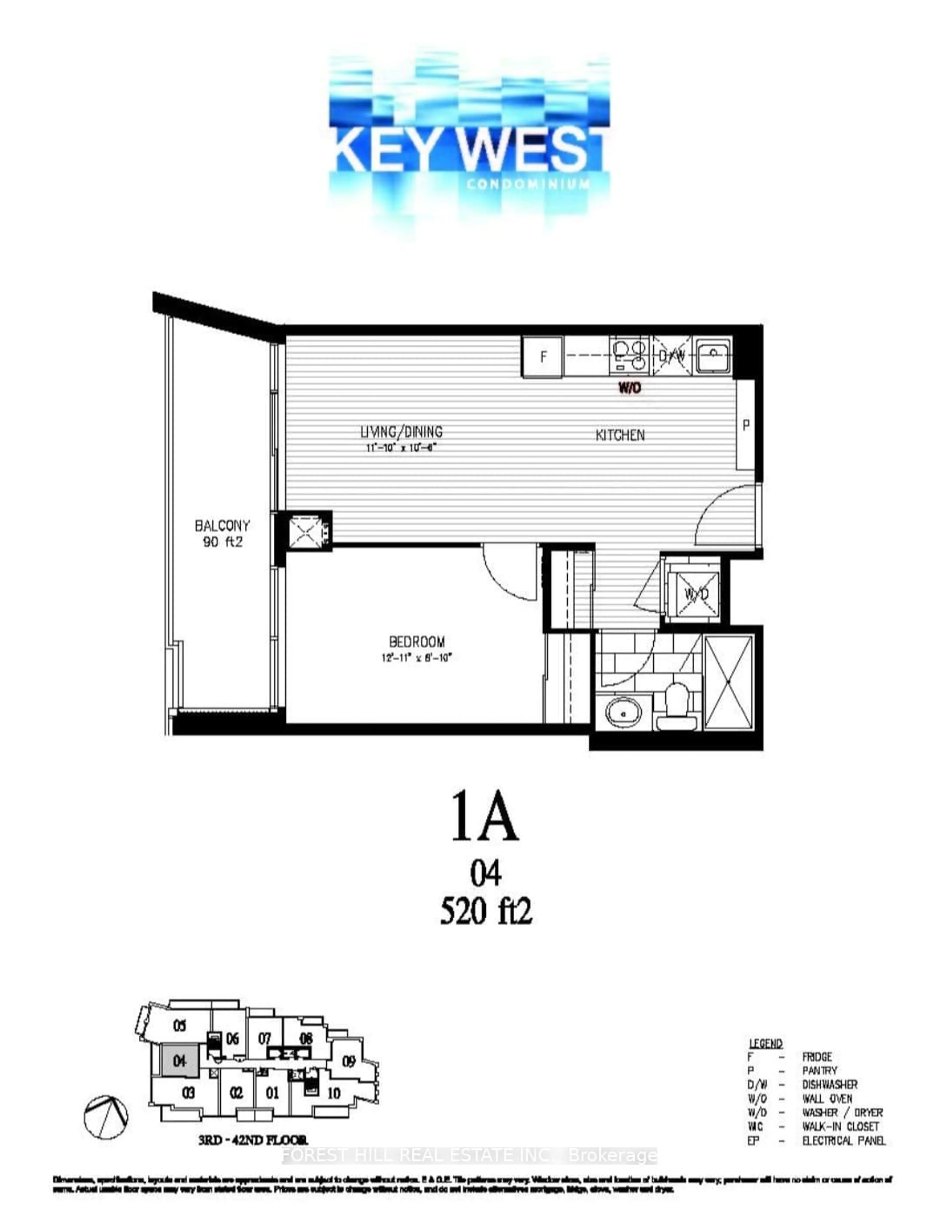 Floor plan for 36 Park Lawn Rd #2904, Toronto Ontario M8V 0E5