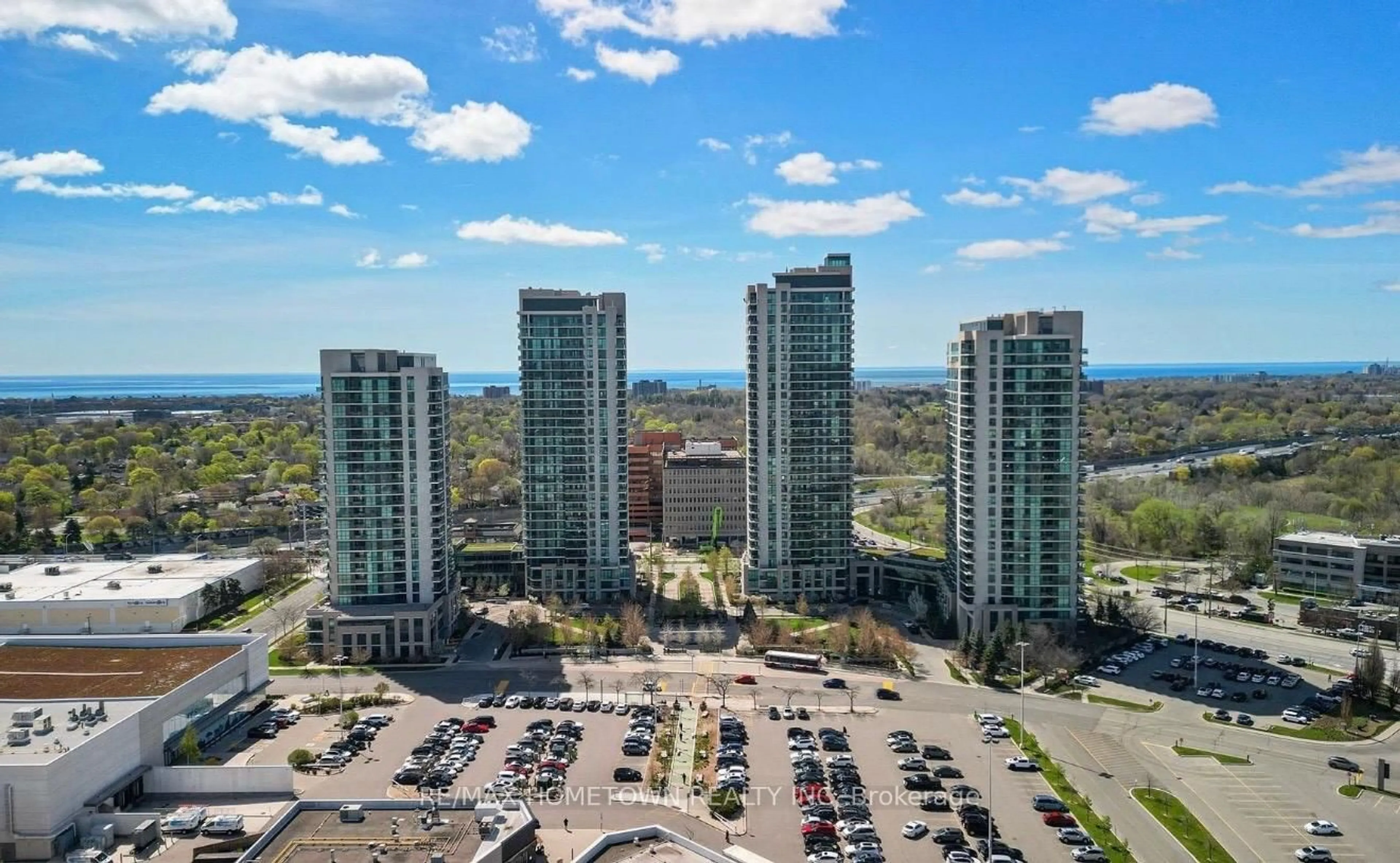A pic from outside/outdoor area/front of a property/back of a property/a pic from drone, city buildings view from balcony for 235 Sherway Gardens Rd #1610, Toronto Ontario M9C 0A2