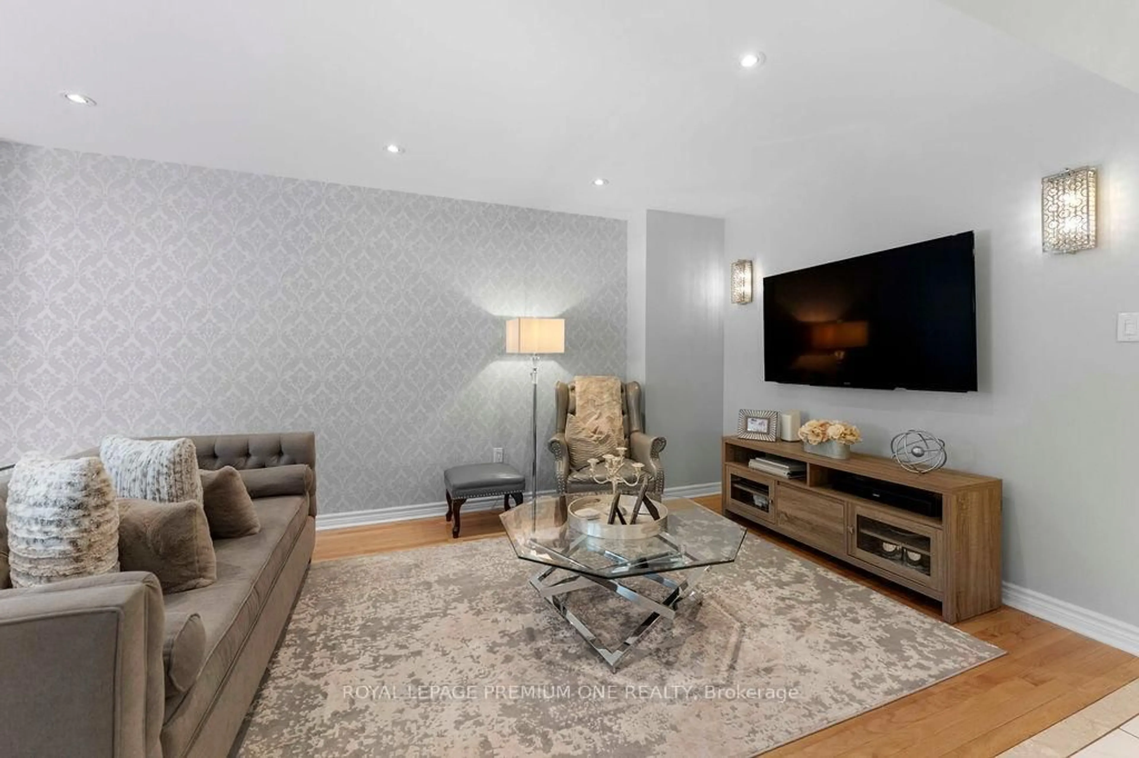 Living room with furniture, unknown for 99 Senator Way, Caledon Ontario L7S 2S6