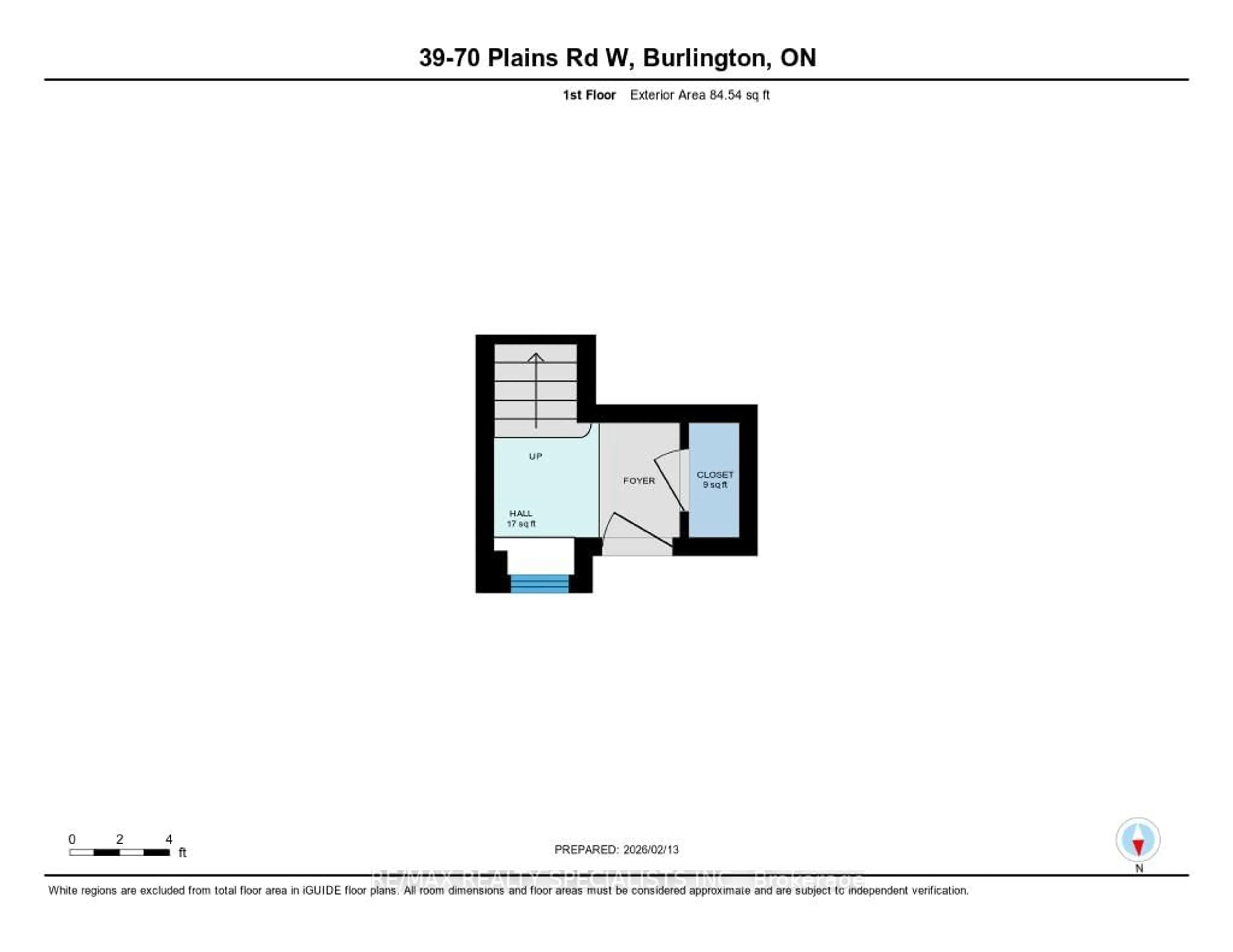 Floor plan for 70 Plains Rd #39, Burlington Ontario L7T 2B9