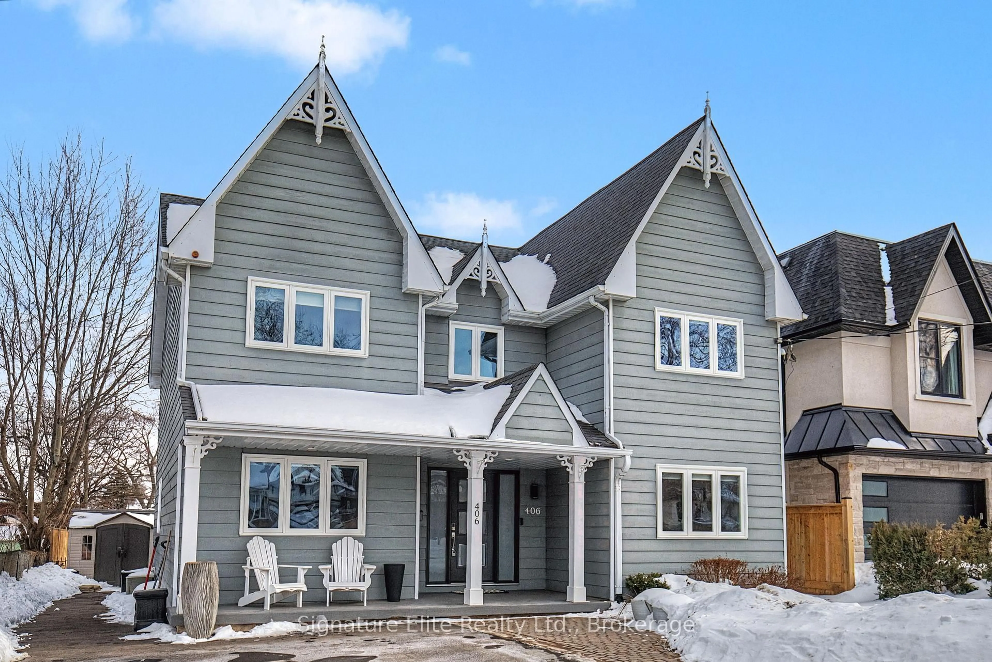 Home with brick exterior material, street for 406 Niar Ave, Mississauga Ontario L5G 1W3