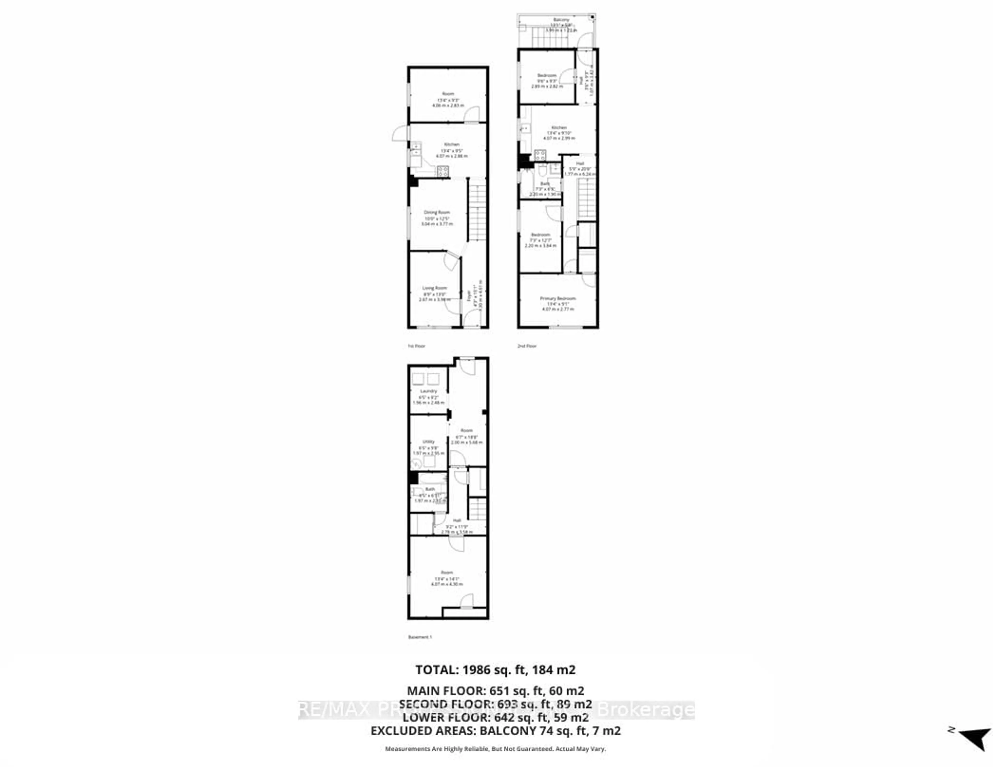 Floor plan for 127 Kane Ave, Toronto Ontario M6M 3N1