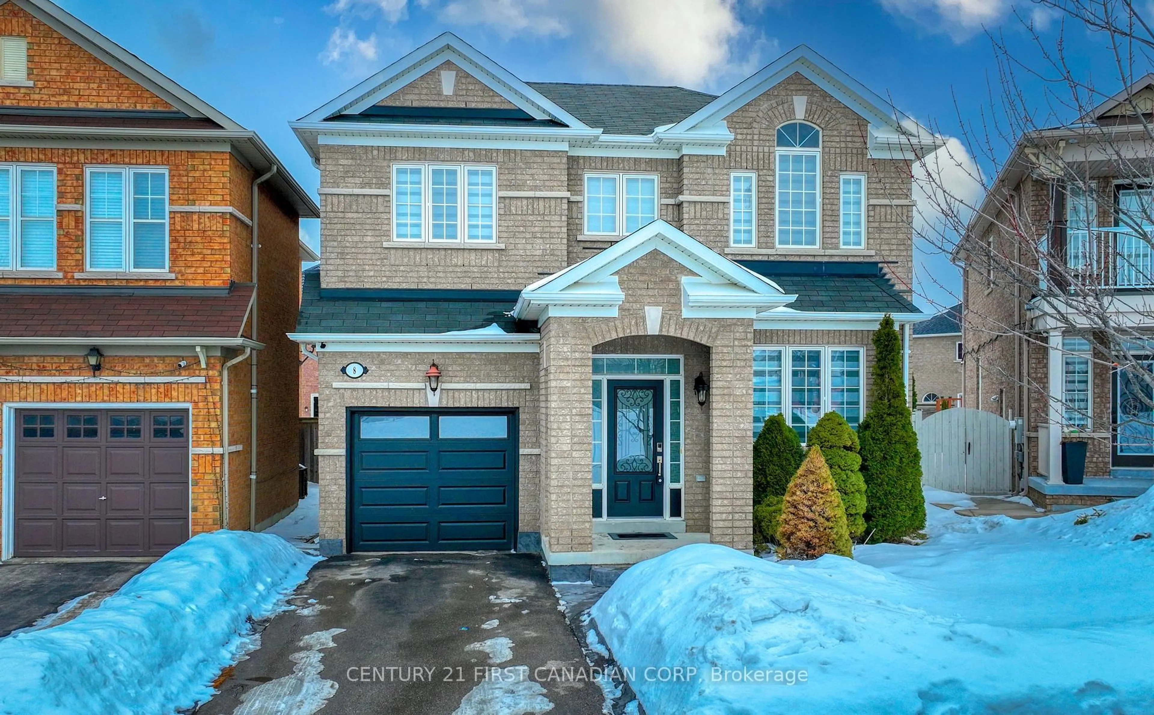 Home with brick exterior material, street for 8 Keirstead Tr, Brampton Ontario L6R 0G7