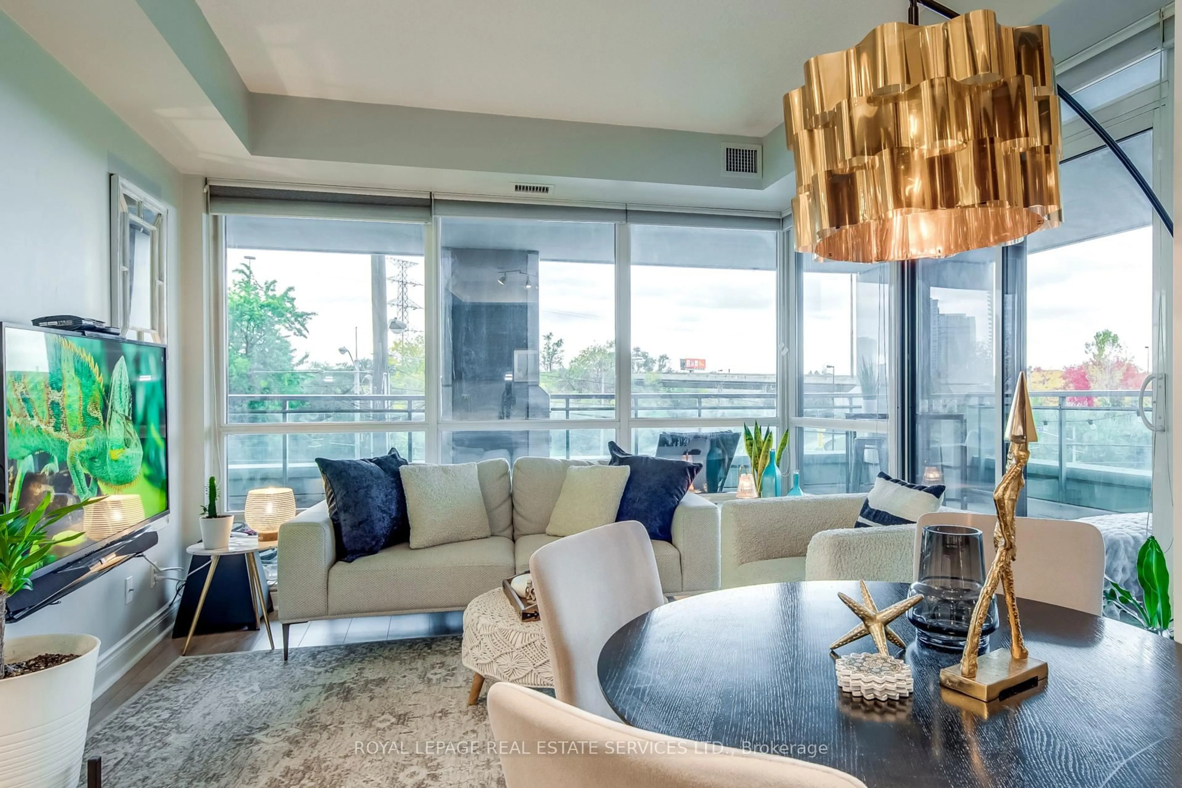 Living room with furniture, unknown for 16 Brookers Lane #203, Toronto Ontario M8V 0A5