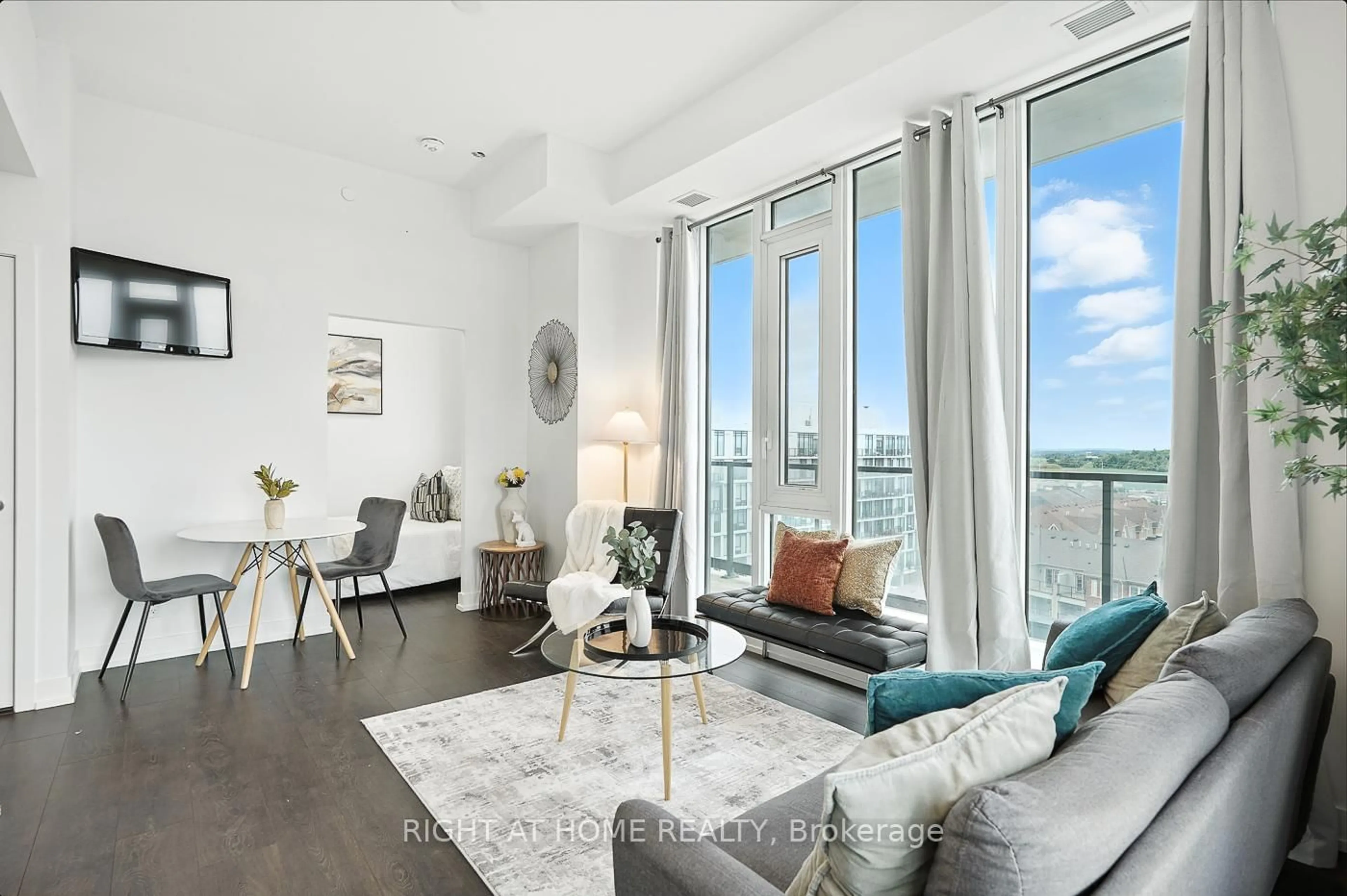 Living room with furniture, unknown for 215 Veterans Dr #803, Brampton Ontario L7A 4S6