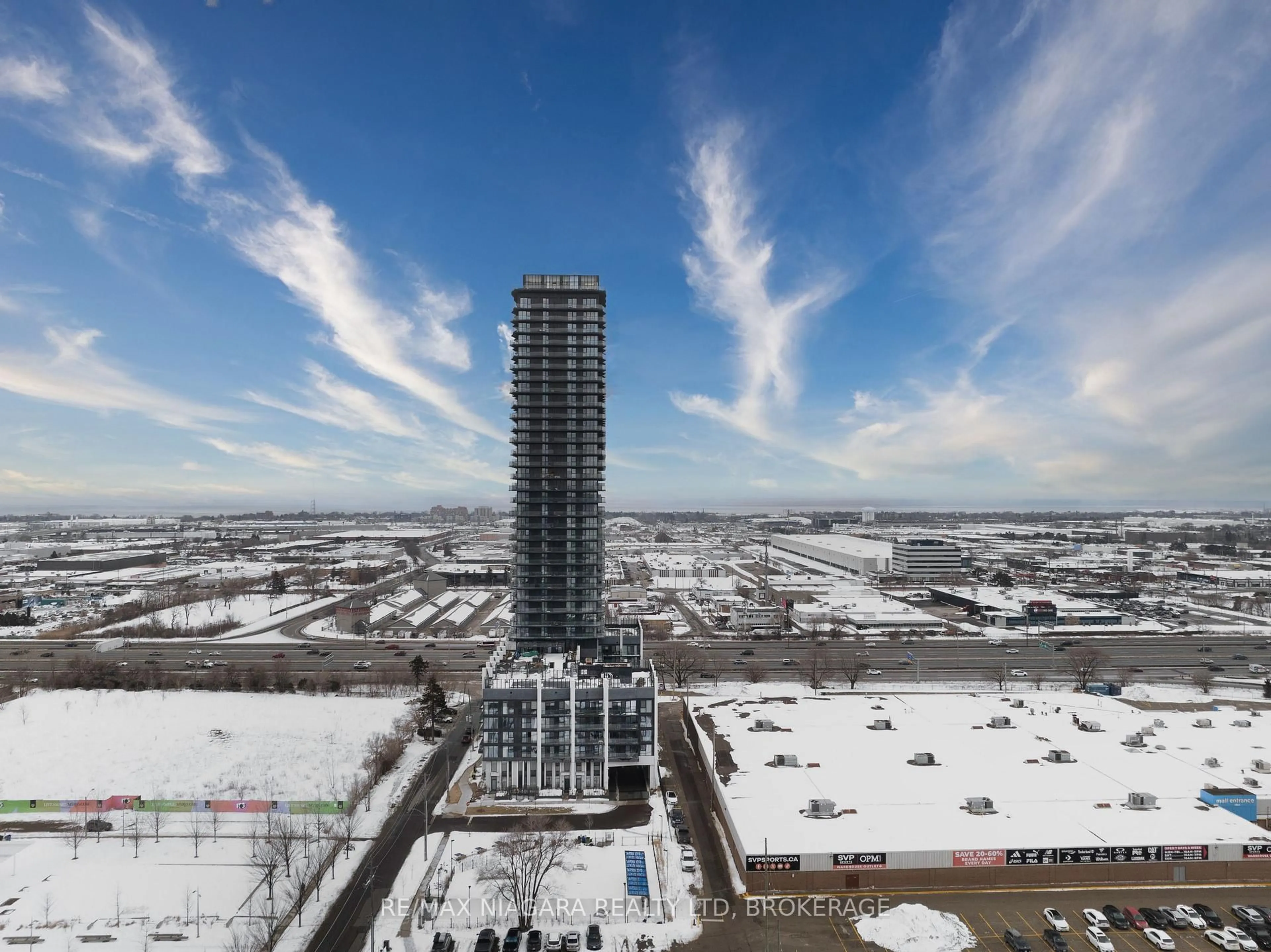 A pic from outside/outdoor area/front of a property/back of a property/a pic from drone, building for 36 ZORRA St #2611, Toronto Ontario M8Z 0G5