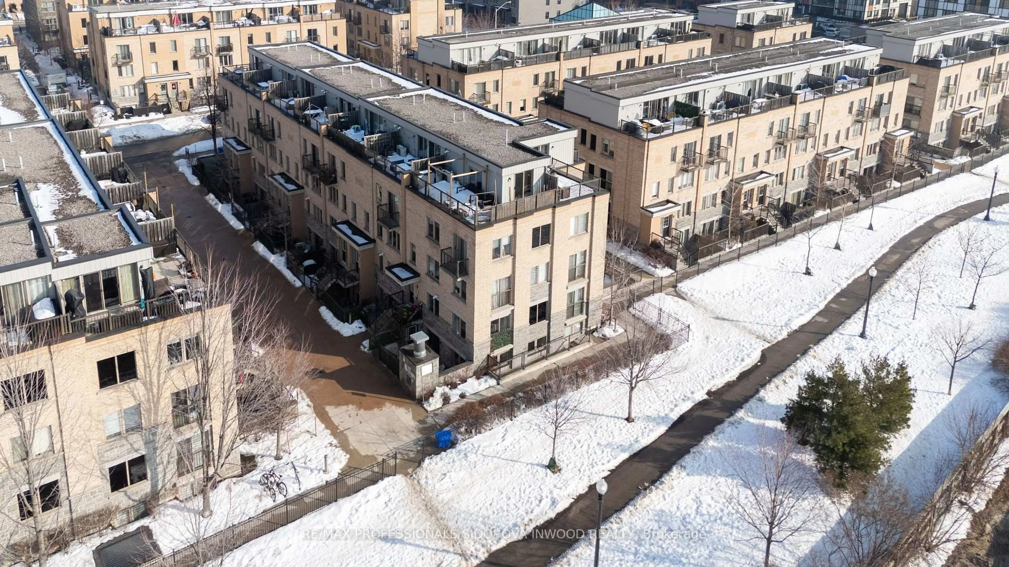 A pic from outside/outdoor area/front of a property/back of a property/a pic from drone, city buildings view from balcony for 14 Foundry Ave #115, Toronto Ontario M6H 0A8