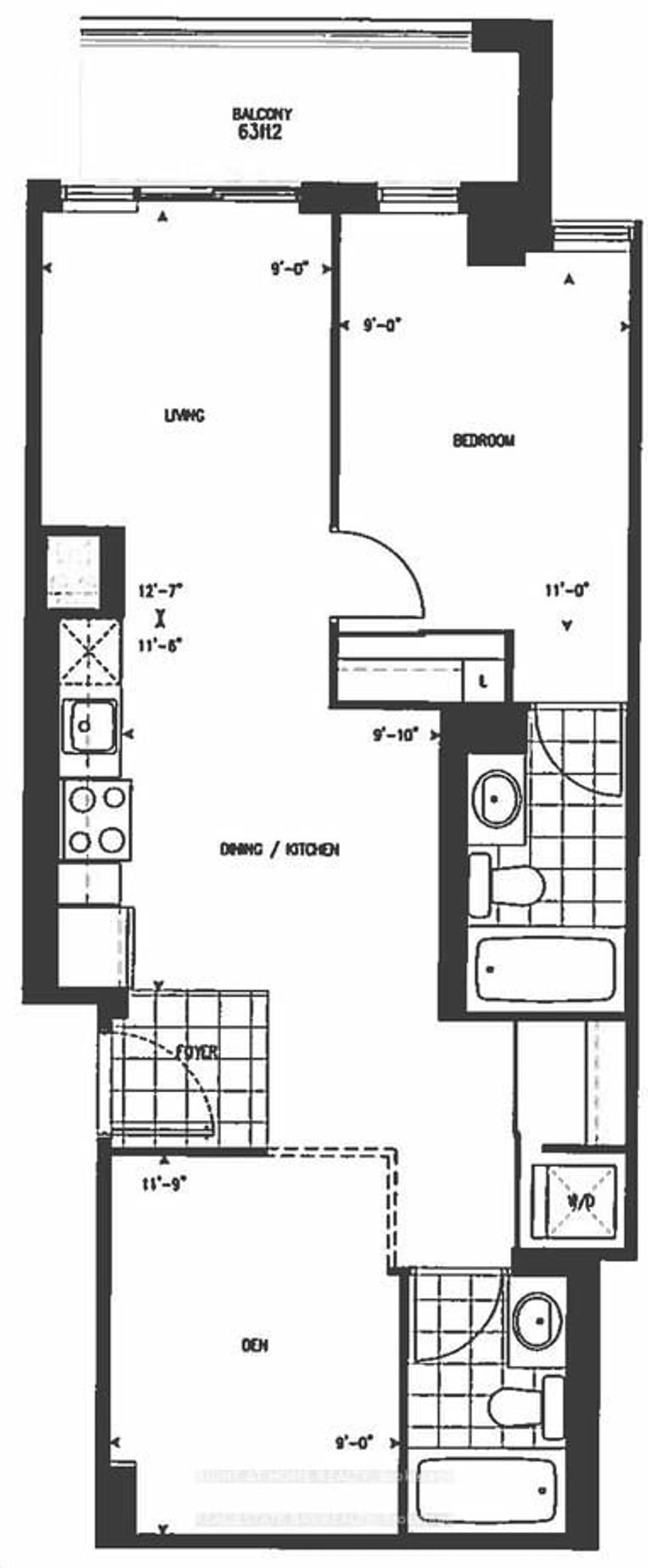Floor plan for 10 Wilby Cres #202, Toronto Ontario M9N 0B6
