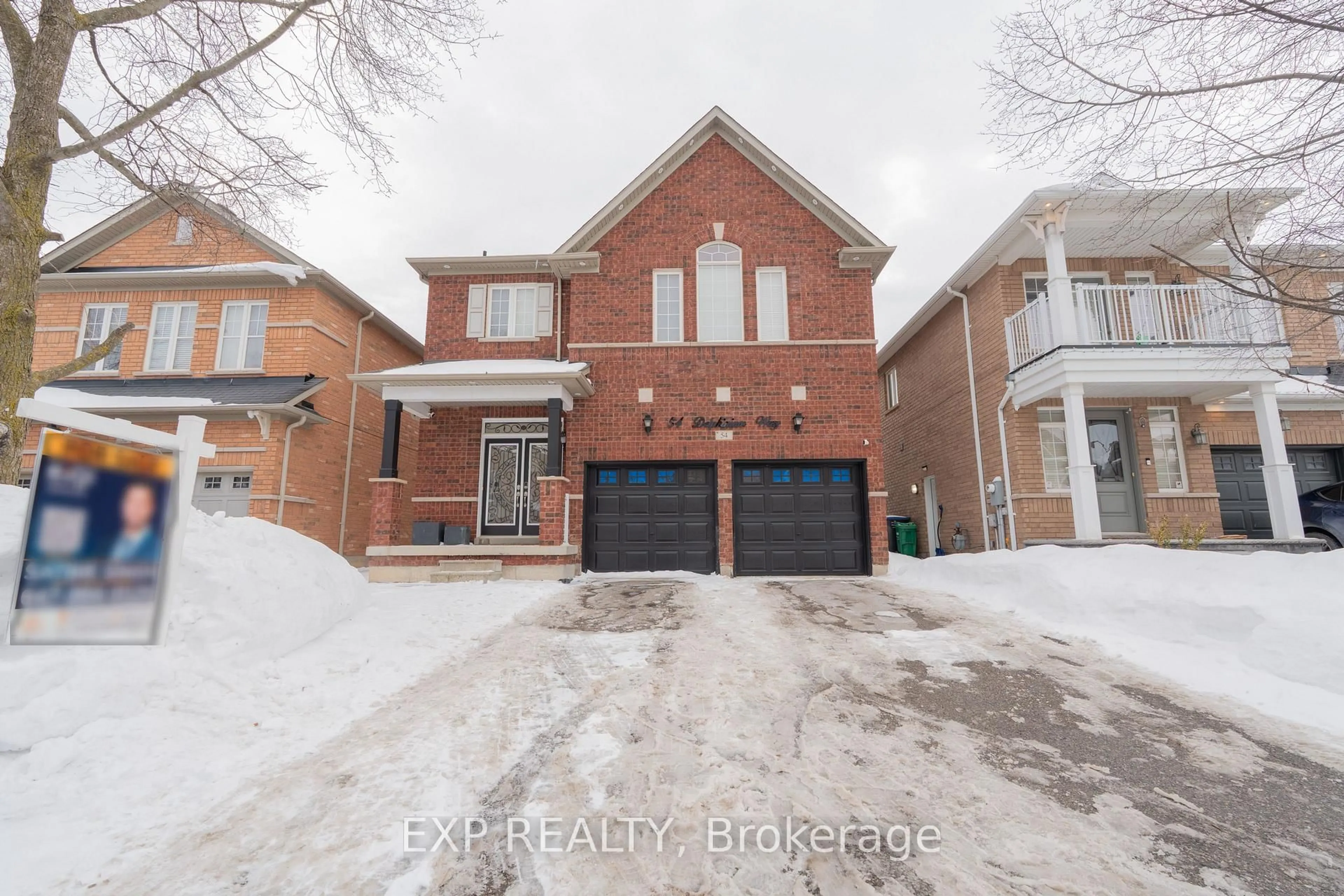 Home with brick exterior material, street for 54 Delphinium Way, Brampton Ontario L7A 0N4