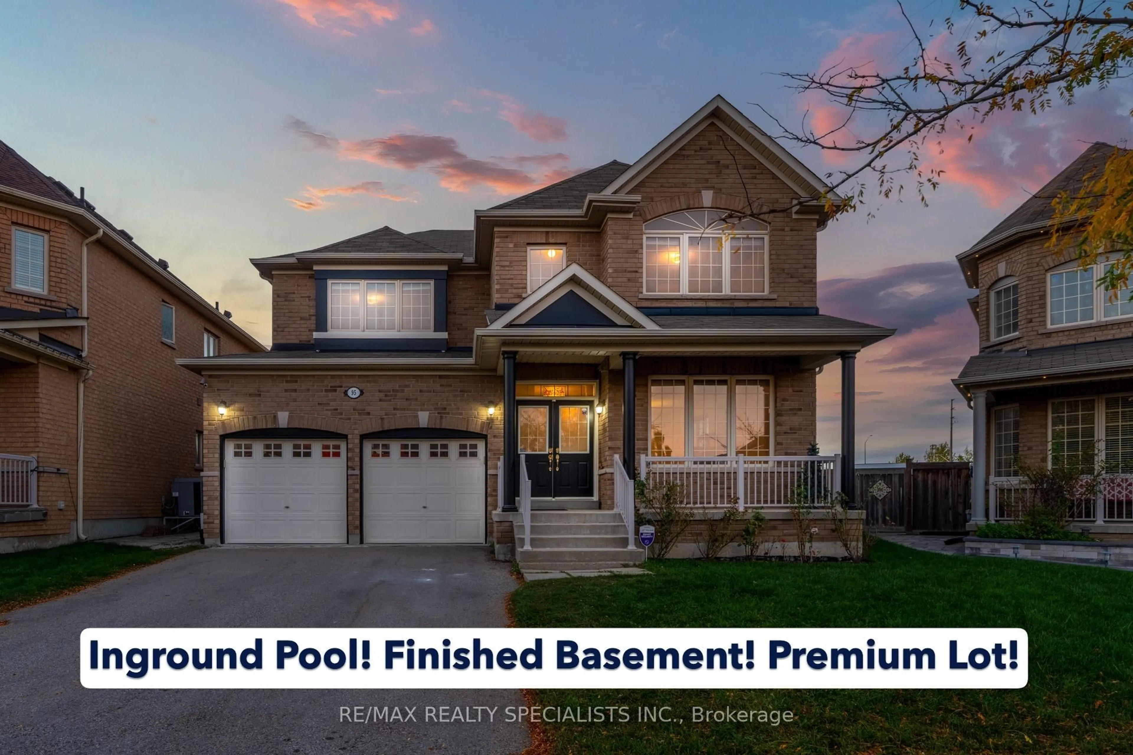 Home with brick exterior material, street for 95 Heslop Circ, Brampton Ontario L6R 0M7