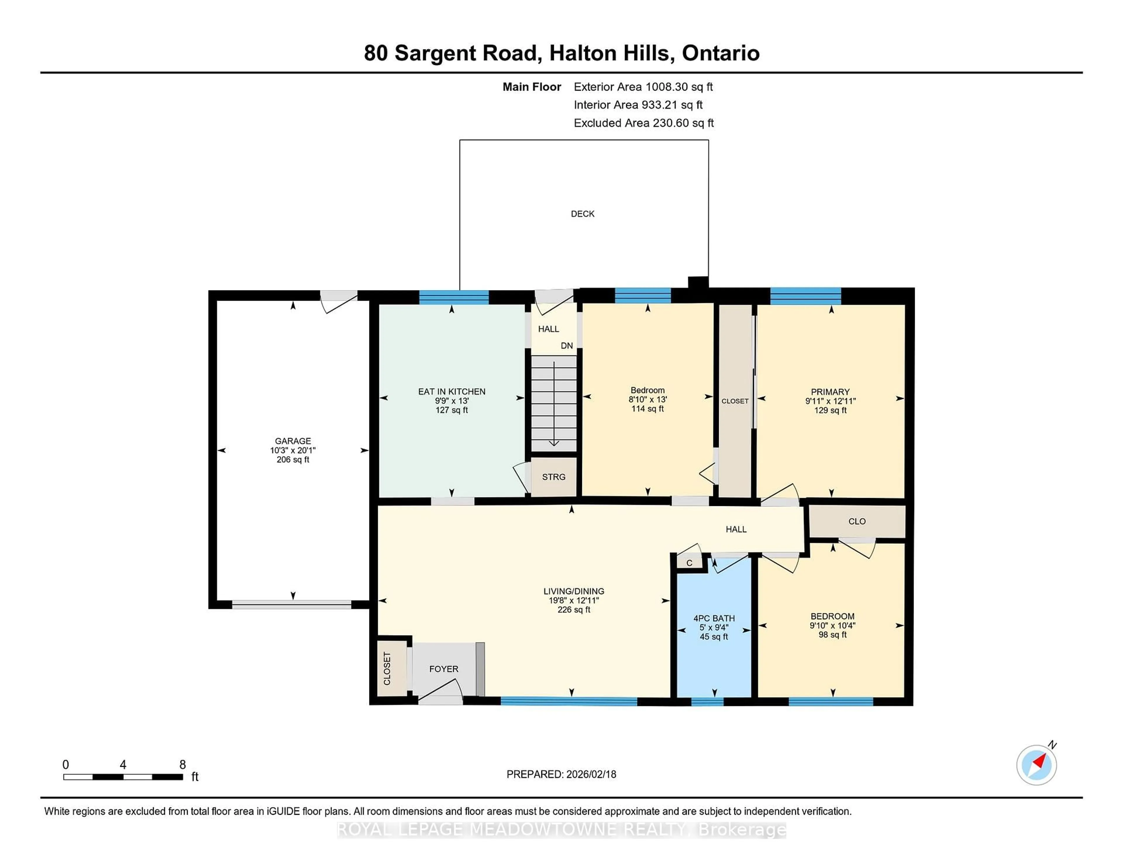 Floor plan for 80 Sargent Rd, Halton Hills Ontario L7G 1L1