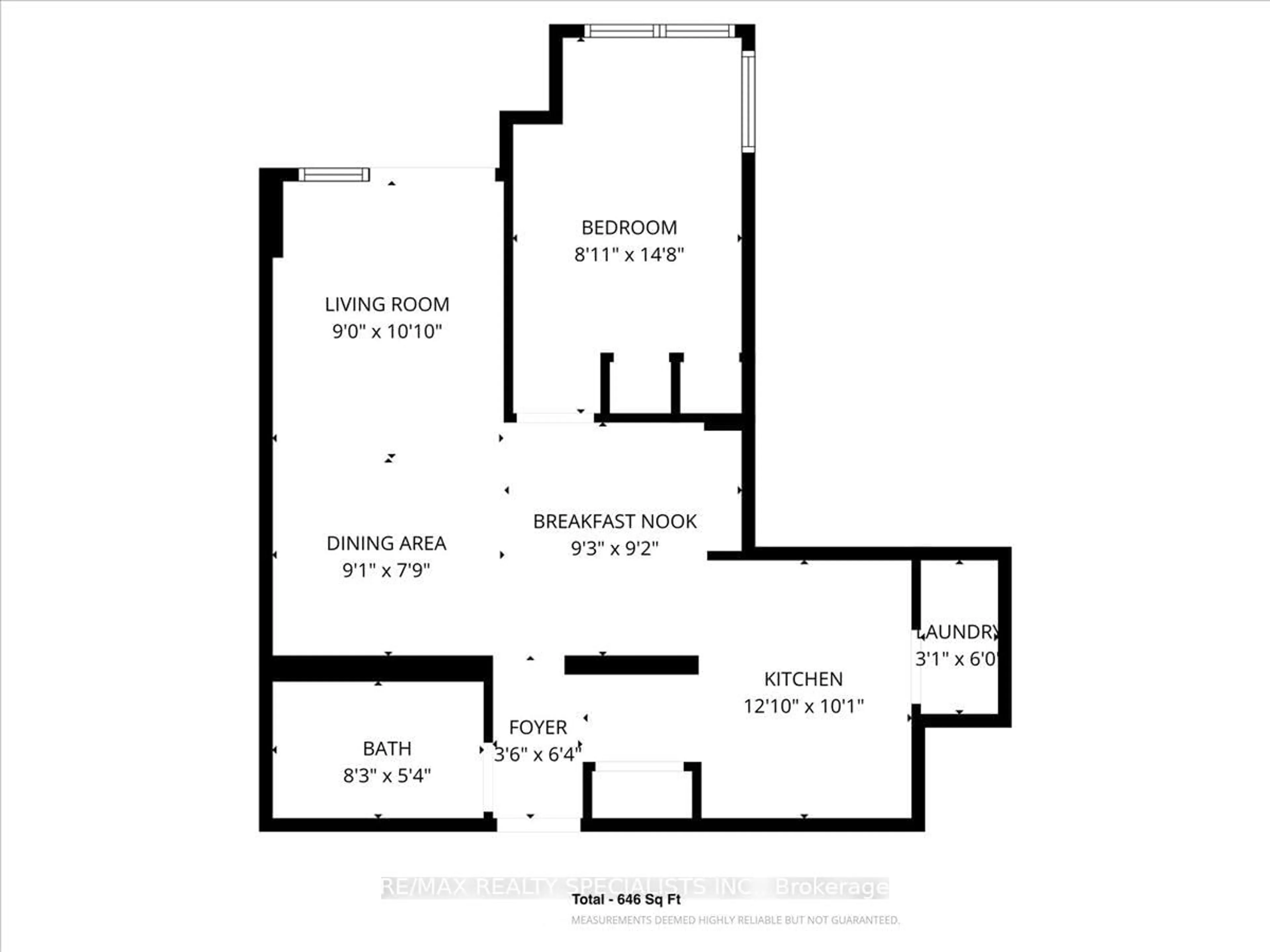 Floor plan for 4011 Brickstone Mews #621, Mississauga Ontario L5B 0J7