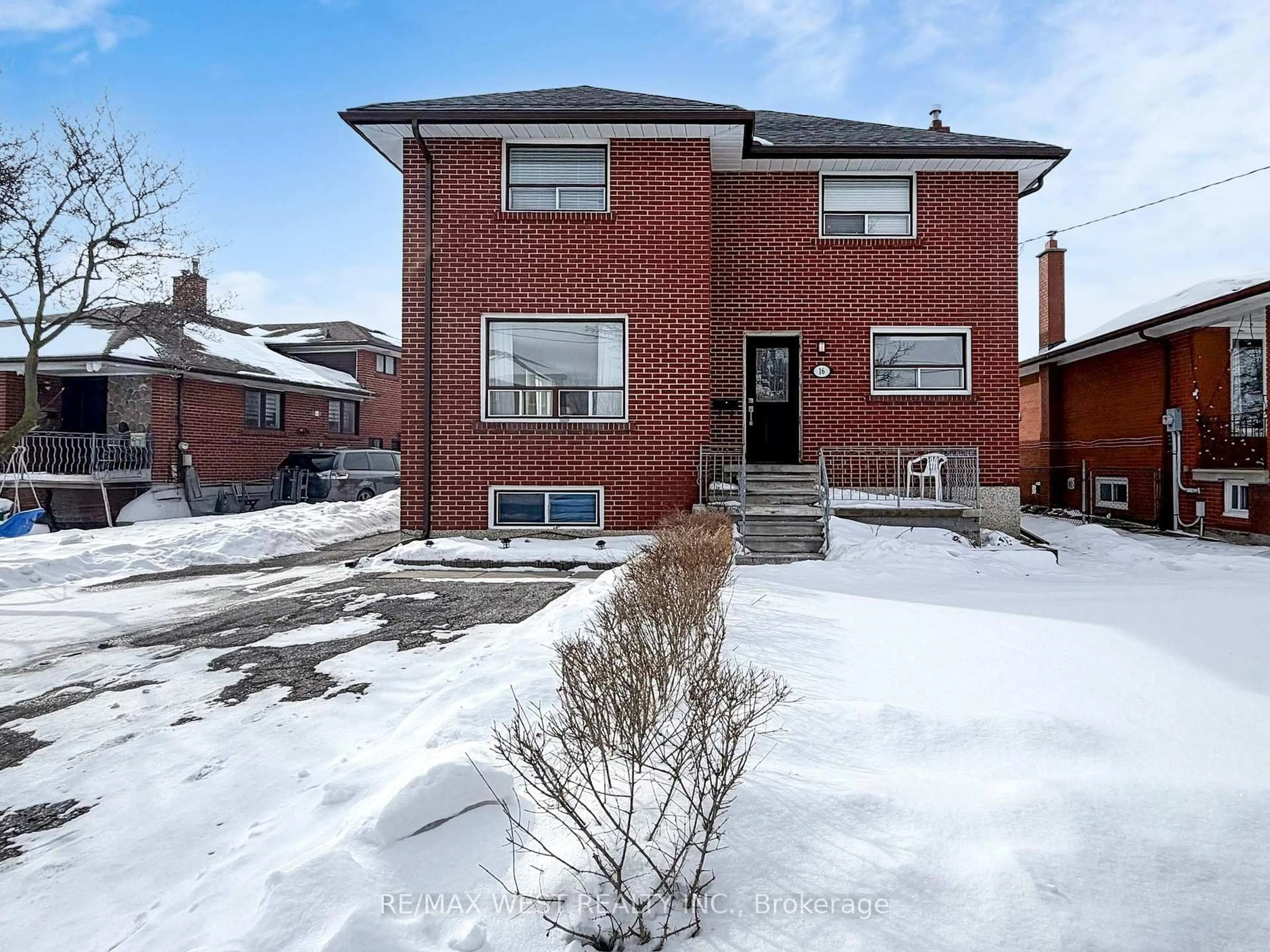 Home with brick exterior material, street for 16 Upwood Ave, Toronto Ontario M6L 3A5