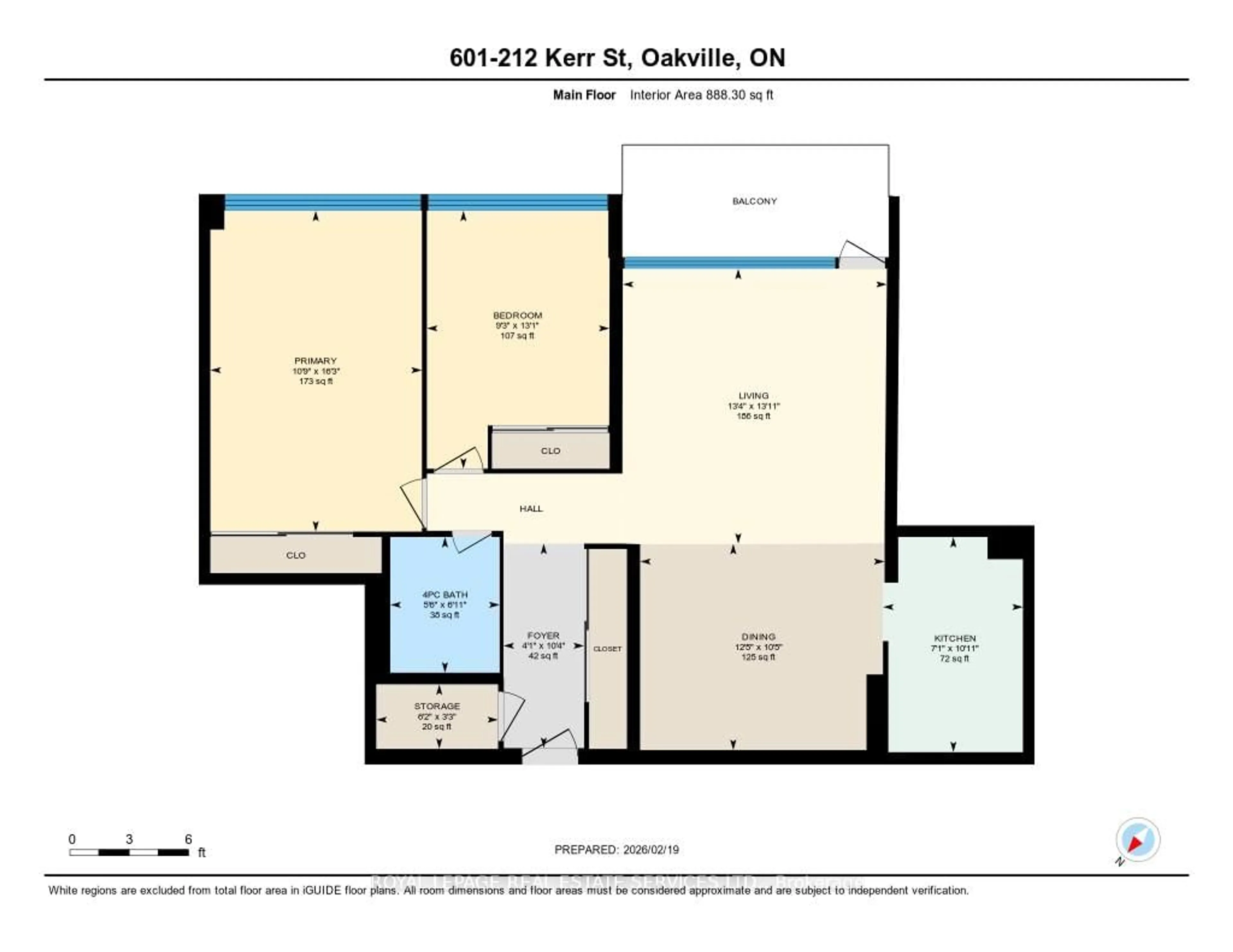 Floor plan for 212 Kerr St #601, Oakville Ontario L6K 3B1