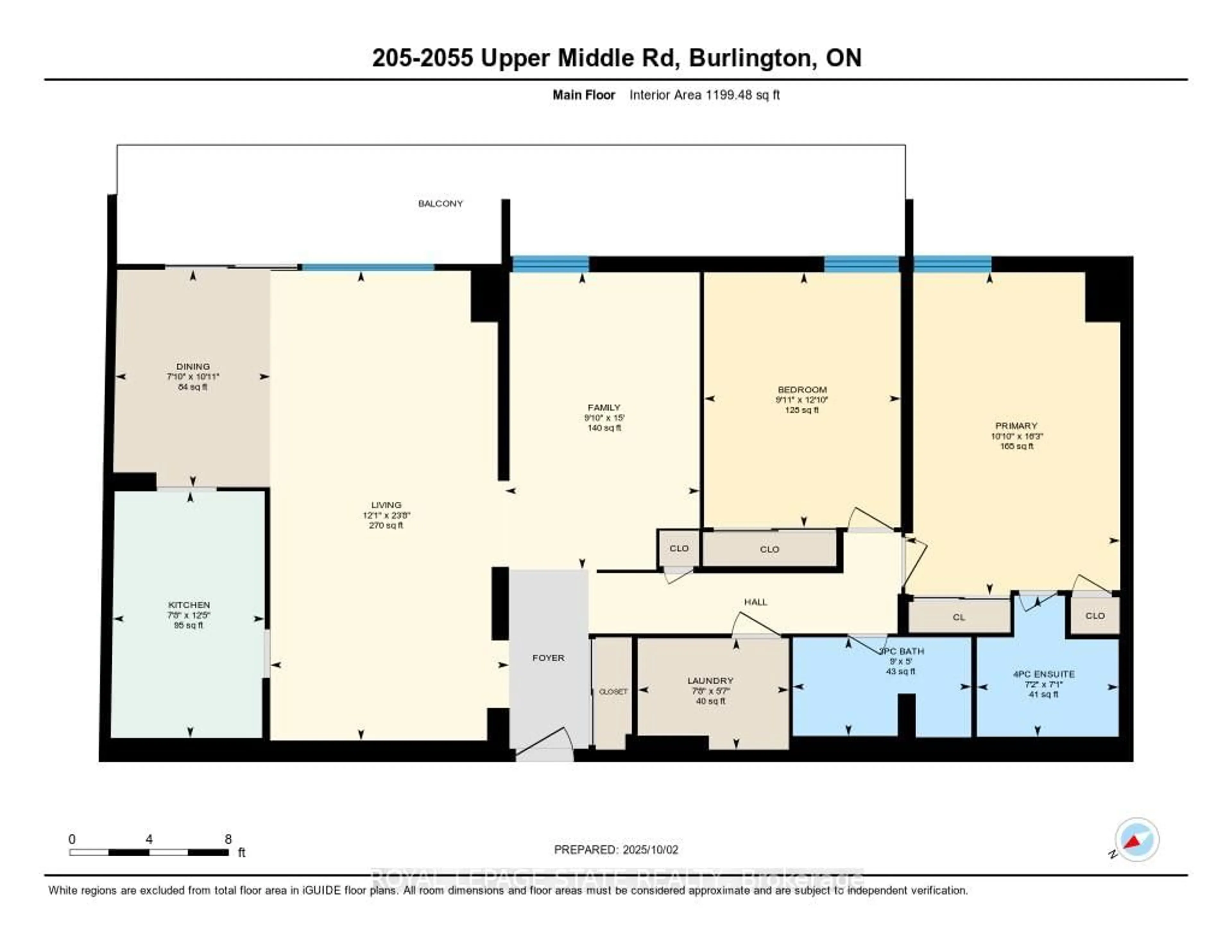 Floor plan for 2055 Upper Middle Rd #205, Burlington Ontario L7P 3P4