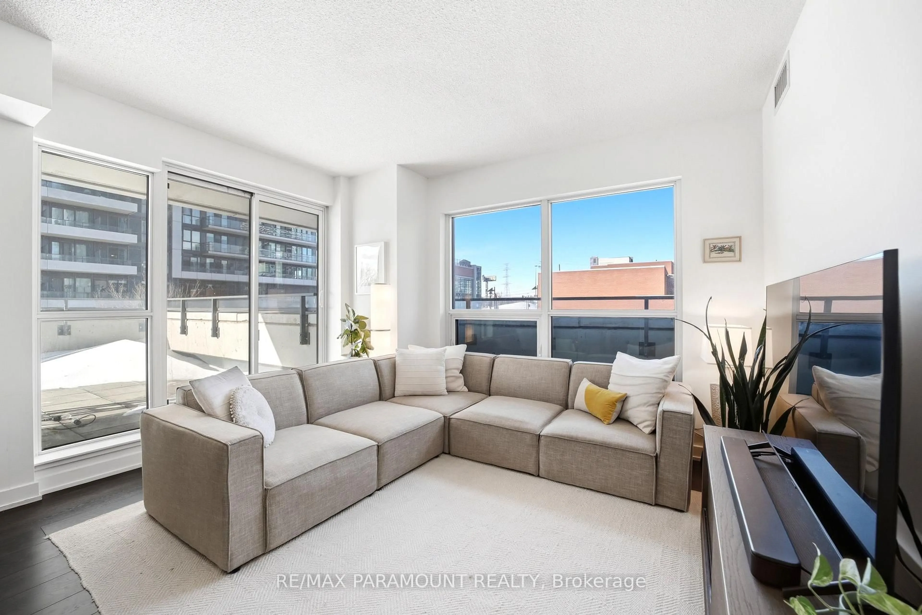 Living room with furniture, unknown for 2220 Lake Shore Blvd #304, Toronto Ontario M8V 0C1