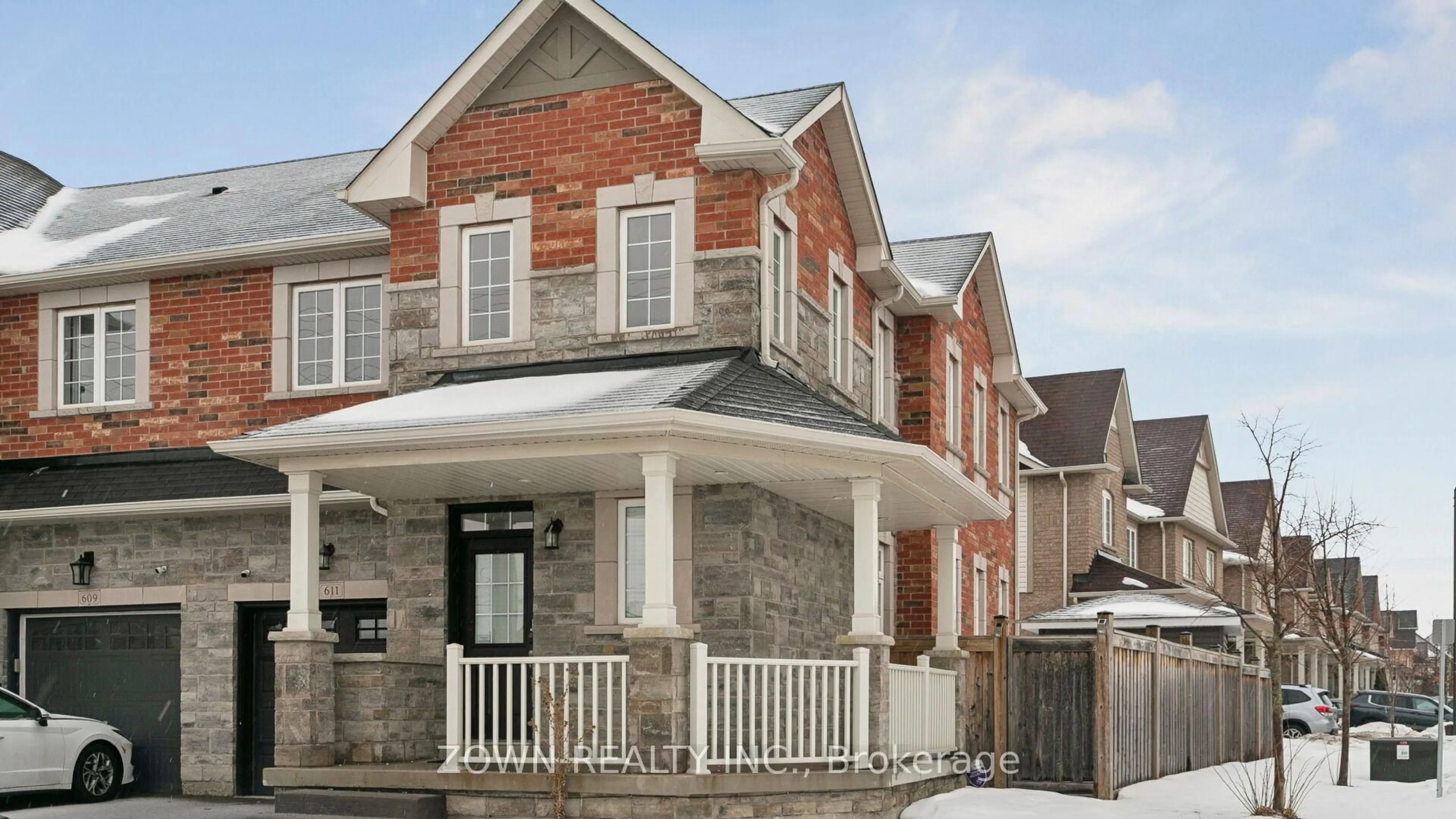 Home with brick exterior material, street for 611 MURRAY MEADOWS Pl, Milton Ontario L9T 8L7
