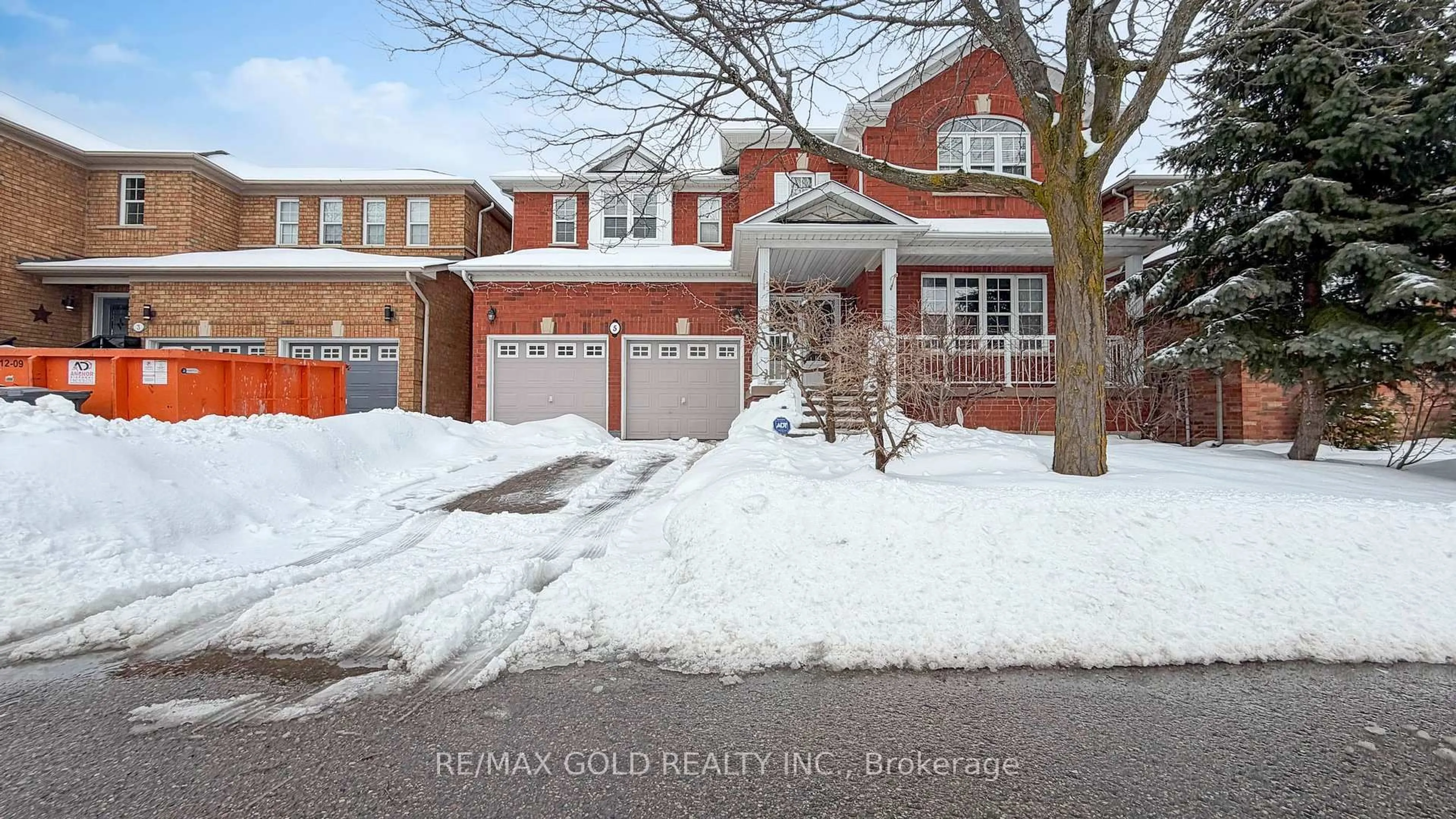 Home with brick exterior material, street for 5 Sir David Pl, Brampton Ontario L7A 2E4