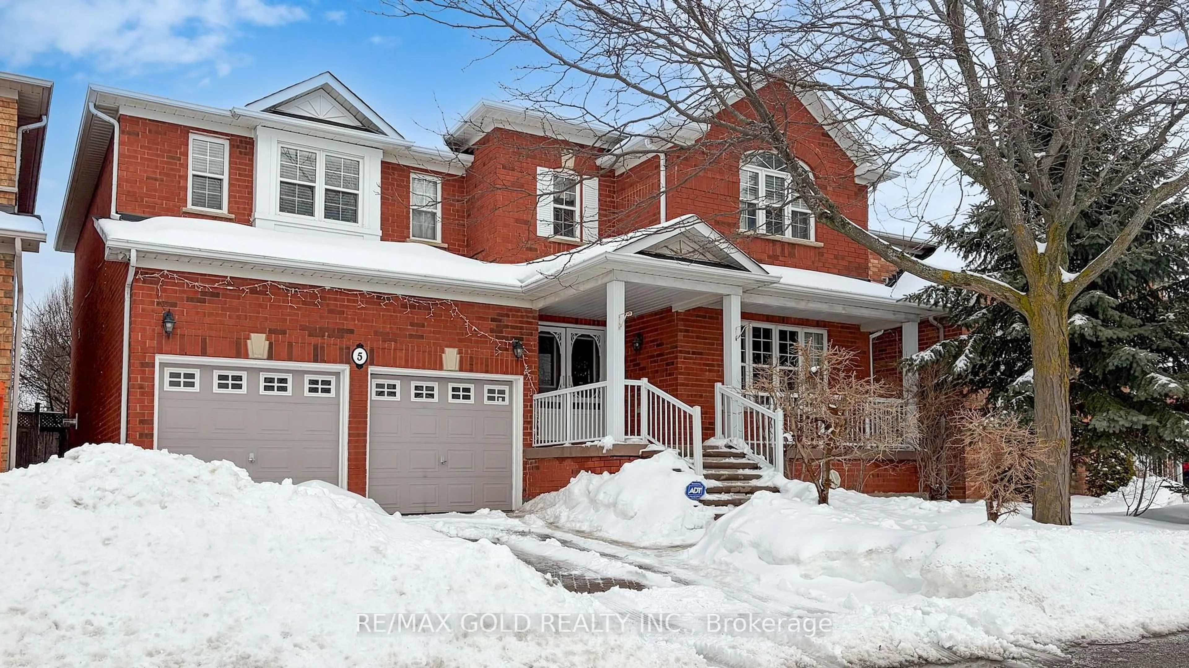 Home with brick exterior material, street for 5 Sir David Pl, Brampton Ontario L7A 2E4