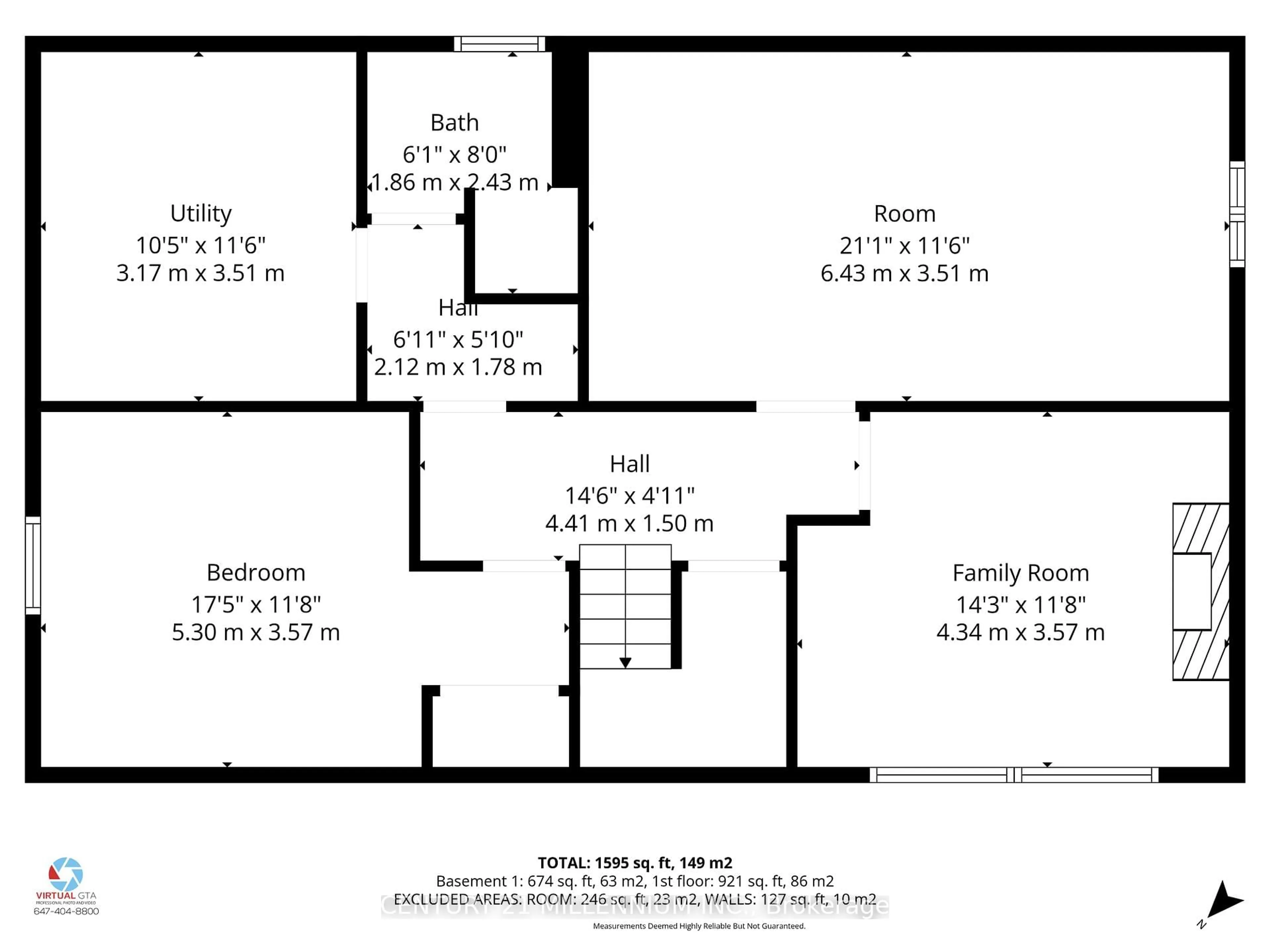 Floor plan for 5 Alderbury Cres, Brampton Ontario L6T 1P5