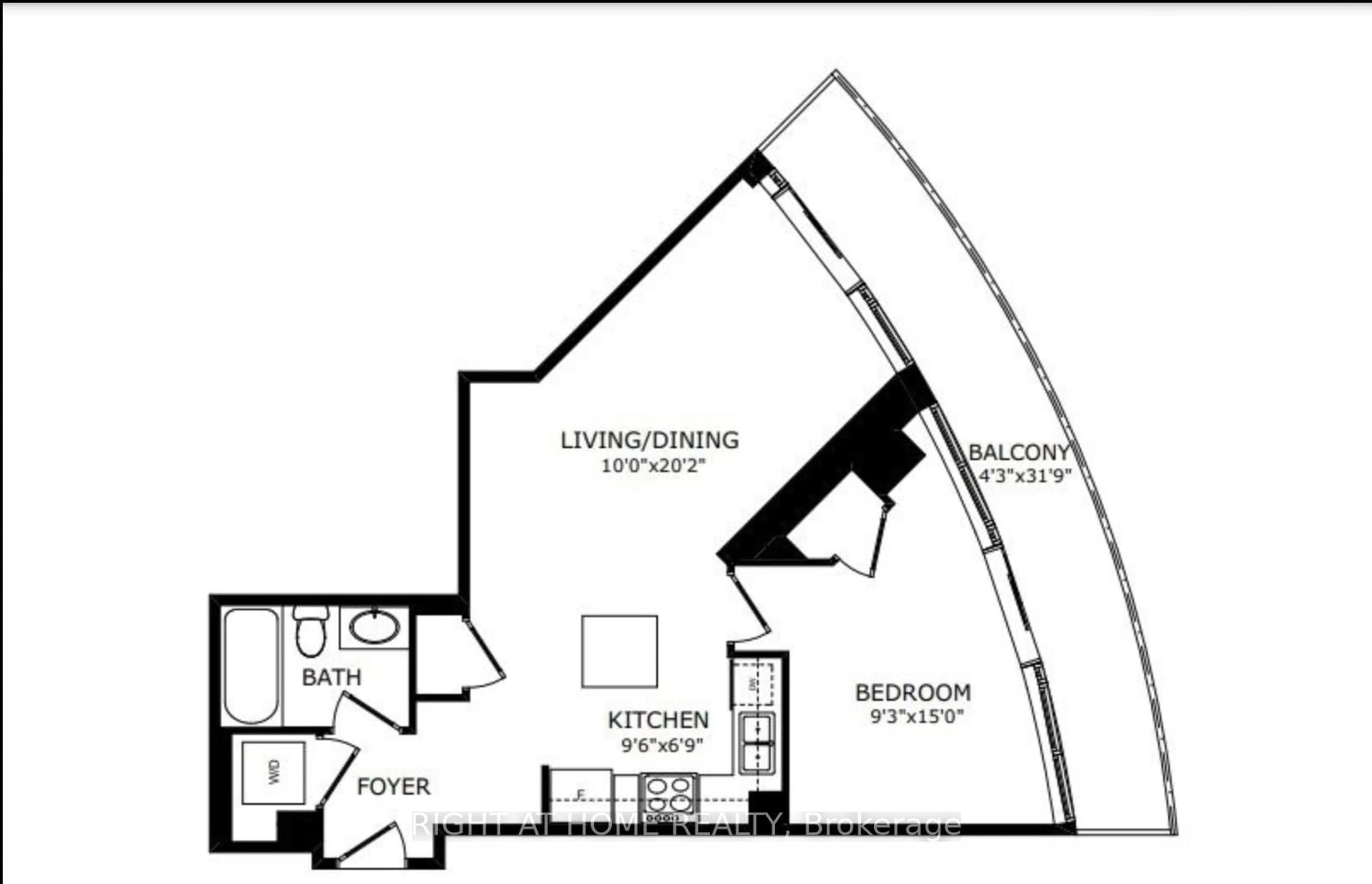 Floor plan for 50 Absolute Ave #1806, Mississauga Ontario L4Z 0A8