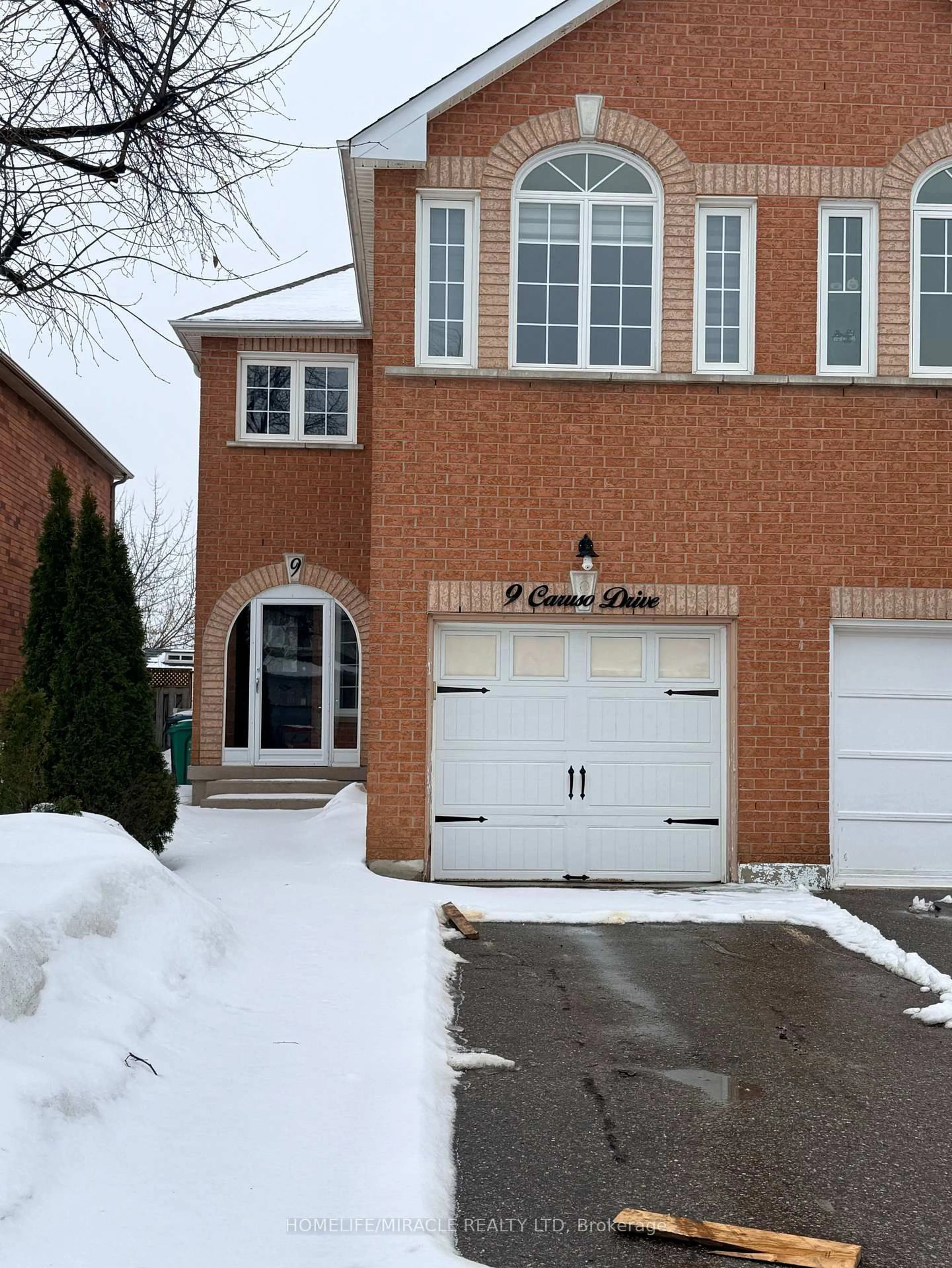 Home with brick exterior material, street for 9 Caruso Dr, Brampton Ontario L6Y 5B1