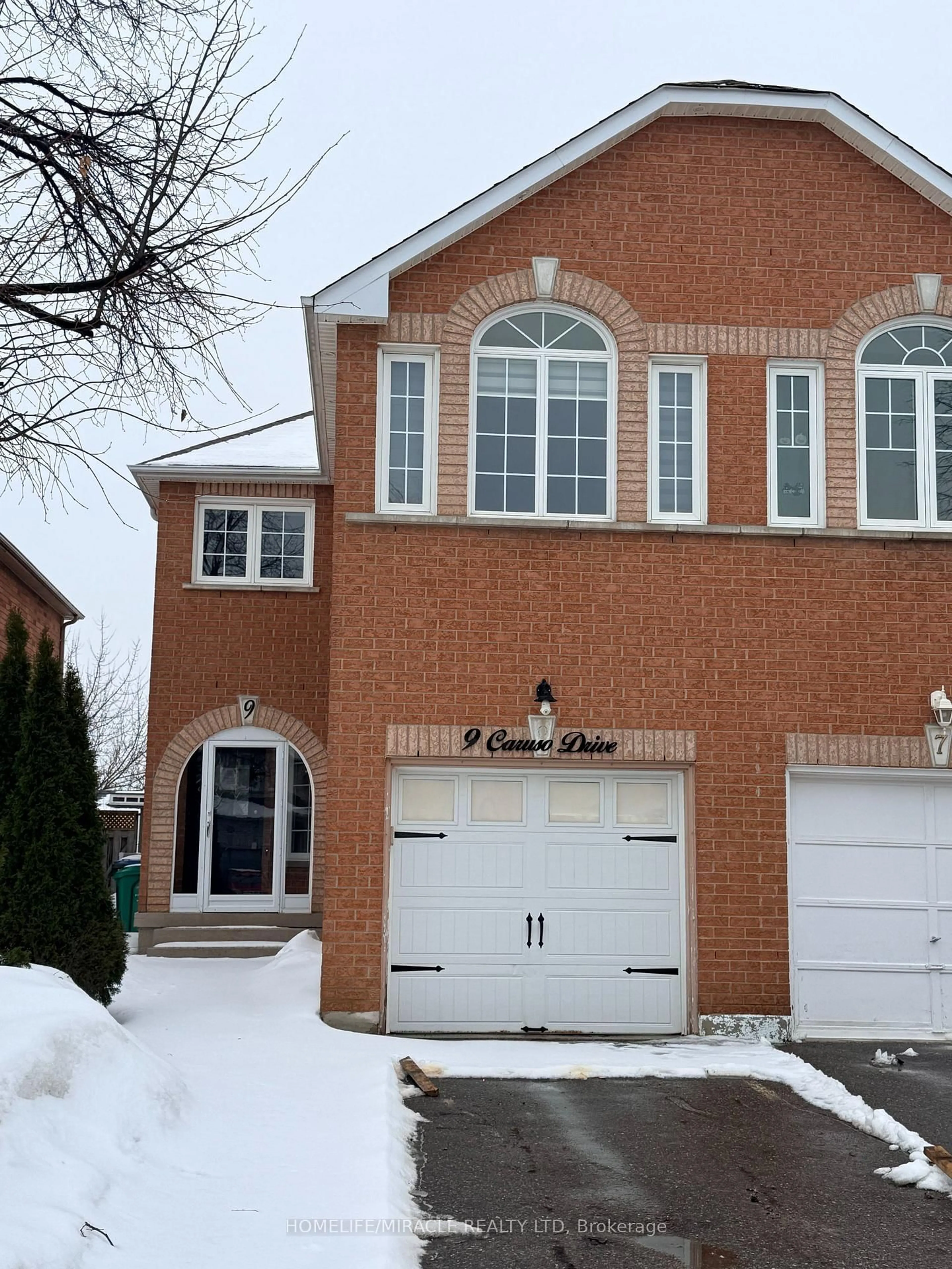 Home with brick exterior material, street for 9 Caruso Dr, Brampton Ontario L6Y 5B1