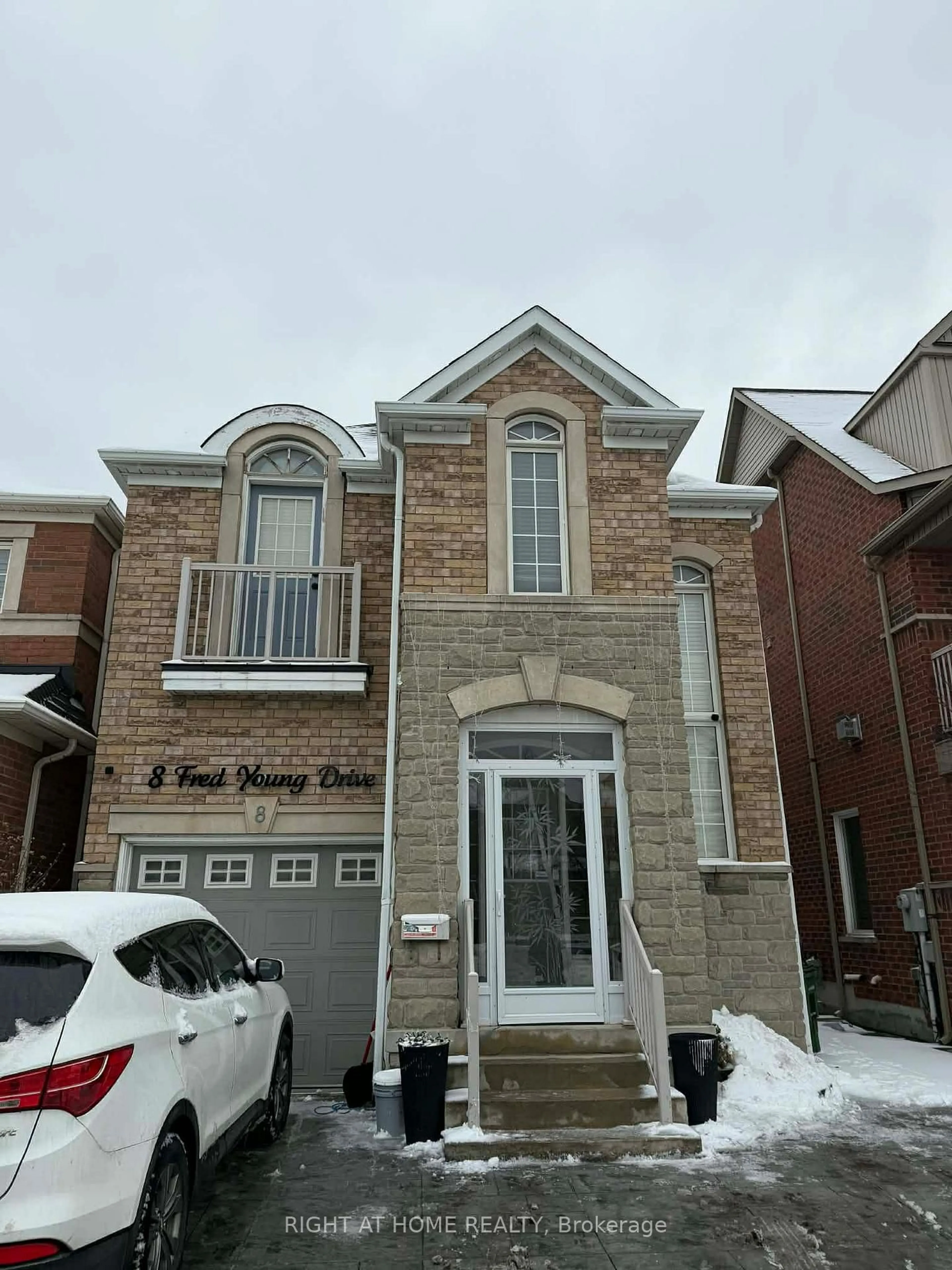 Home with brick exterior material, street for 8 Fred Young Dr, Toronto Ontario M3L 0A2