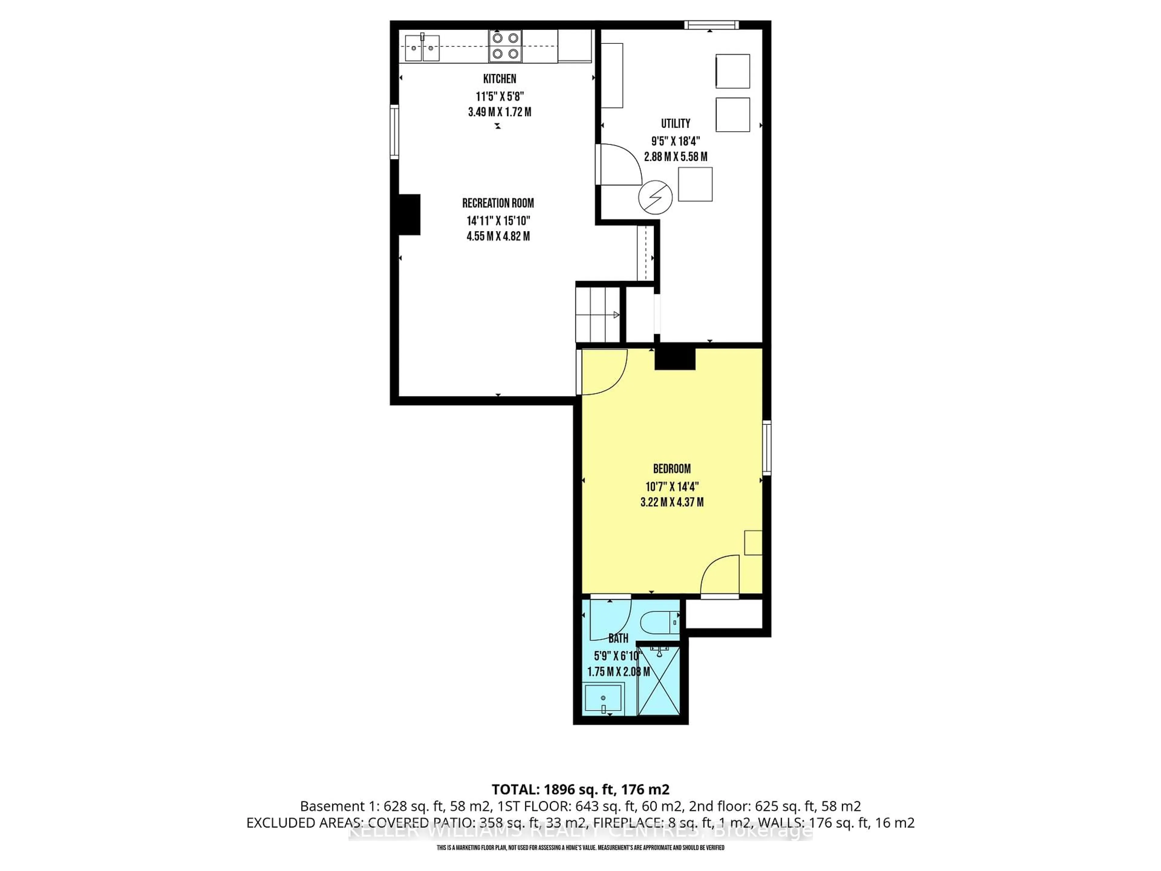 Floor plan for 16 Stalbridge Ave, Brampton Ontario L6Y 4H1