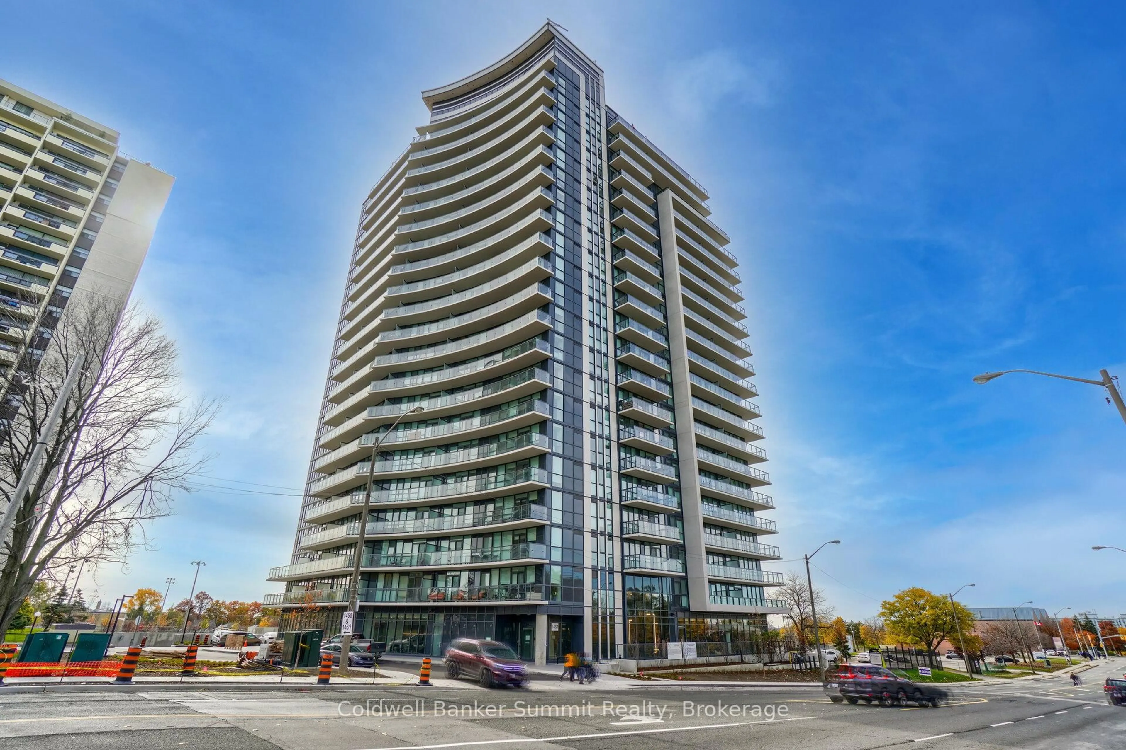 A pic from outside/outdoor area/front of a property/back of a property/a pic from drone, building for 1461 Lawrence Ave #1809, Toronto Ontario M6L 0A6