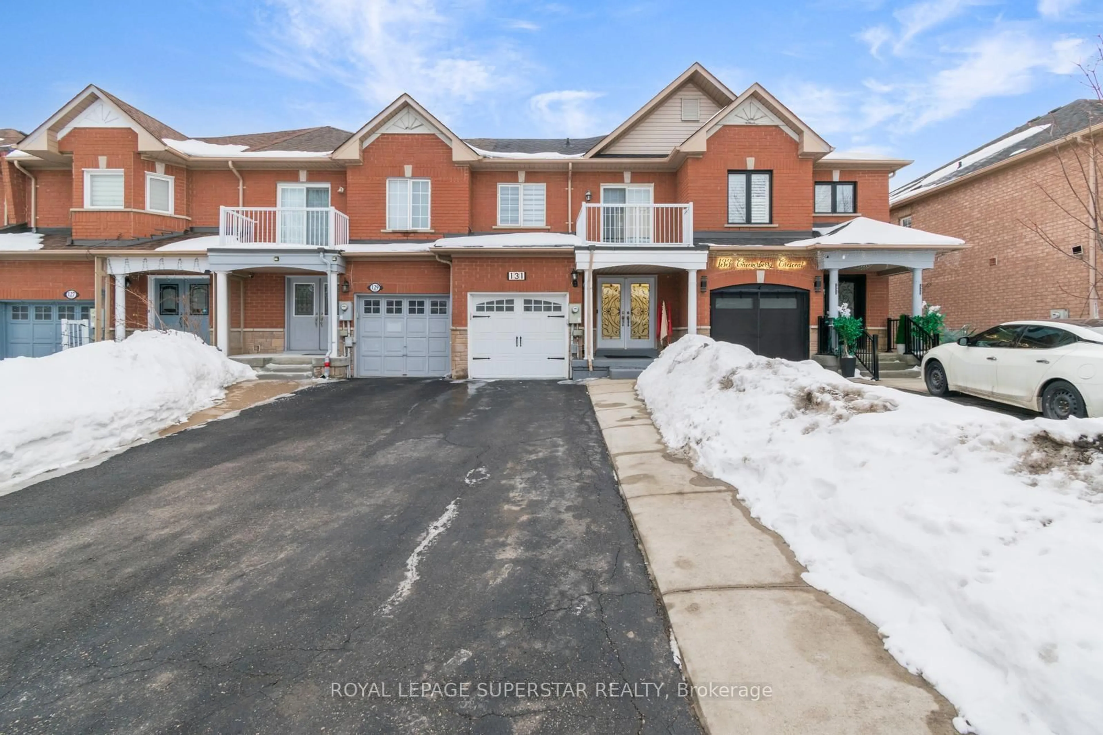 A pic from outside/outdoor area/front of a property/back of a property/a pic from drone, street for 131 Checkerberry Cres, Brampton Ontario L6R 2S8