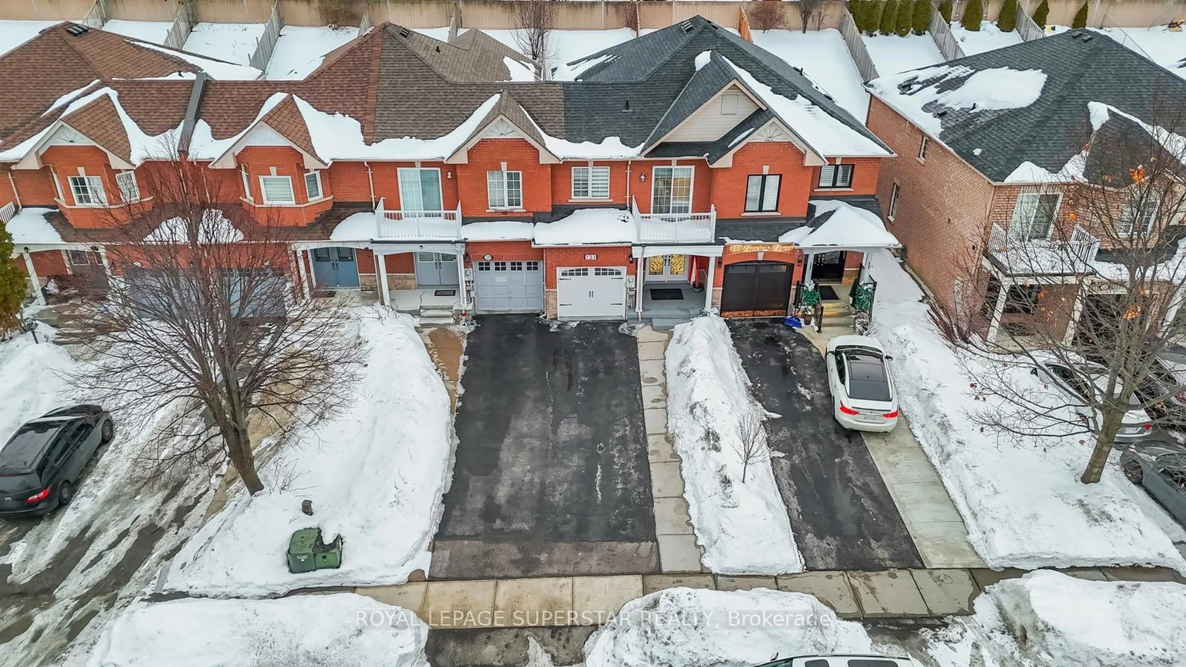 A pic from outside/outdoor area/front of a property/back of a property/a pic from drone, street for 131 Checkerberry Cres, Brampton Ontario L6R 2S8