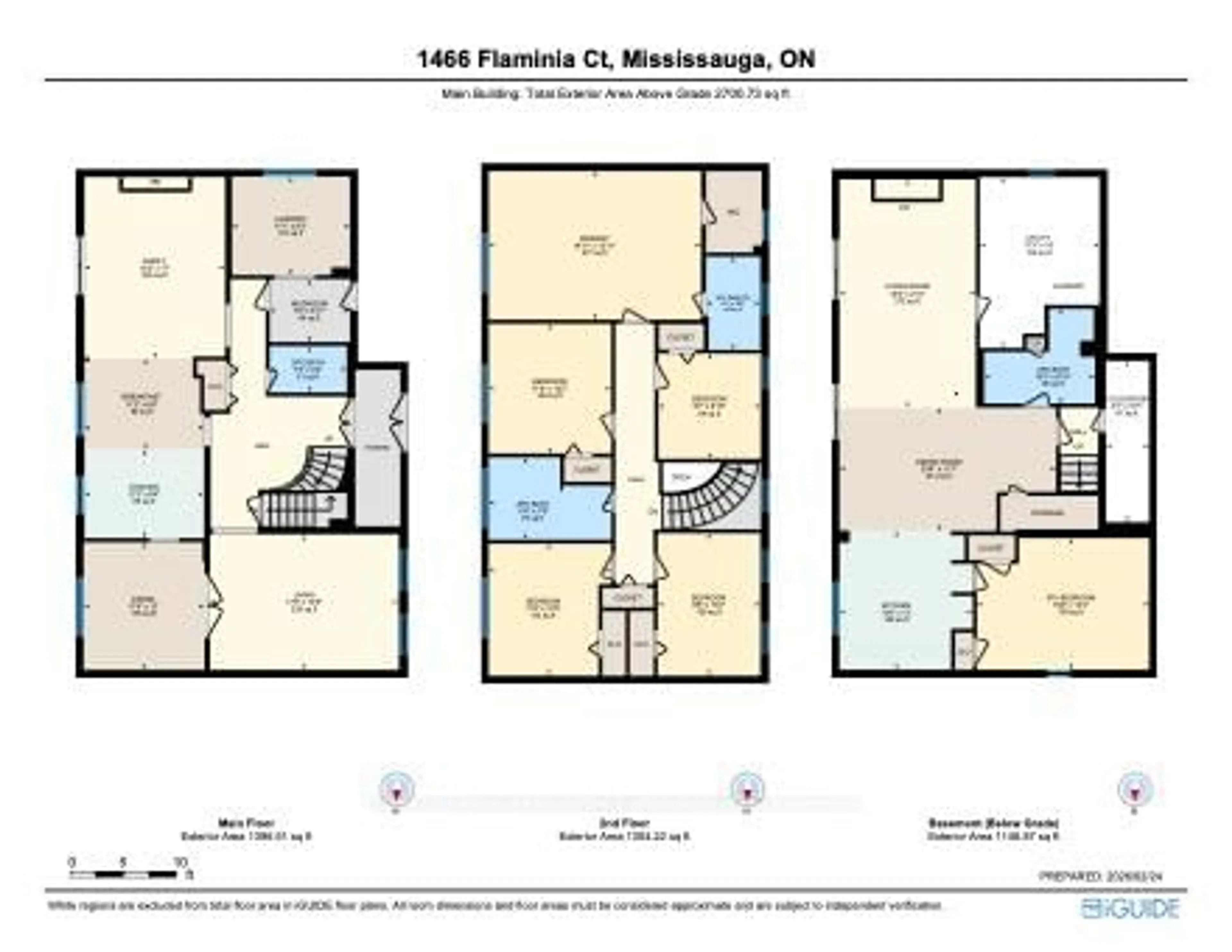 Floor plan for 1466 Flaminia Crt, Mississauga Ontario L5J 3Z6