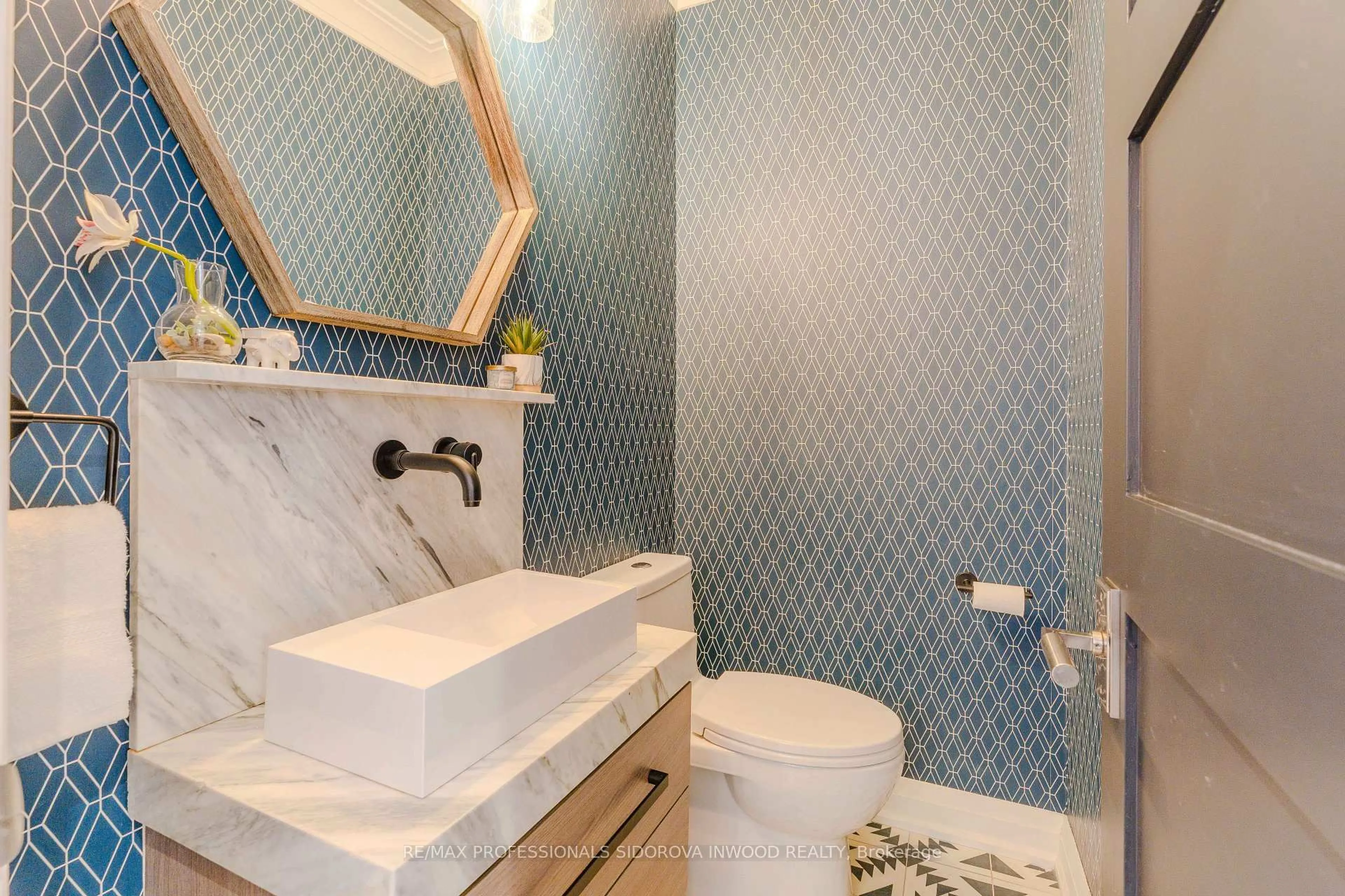 Contemporary bathroom, ceramic/tile floor for 50 Evelyn Ave, Toronto Ontario M6P 2Y9