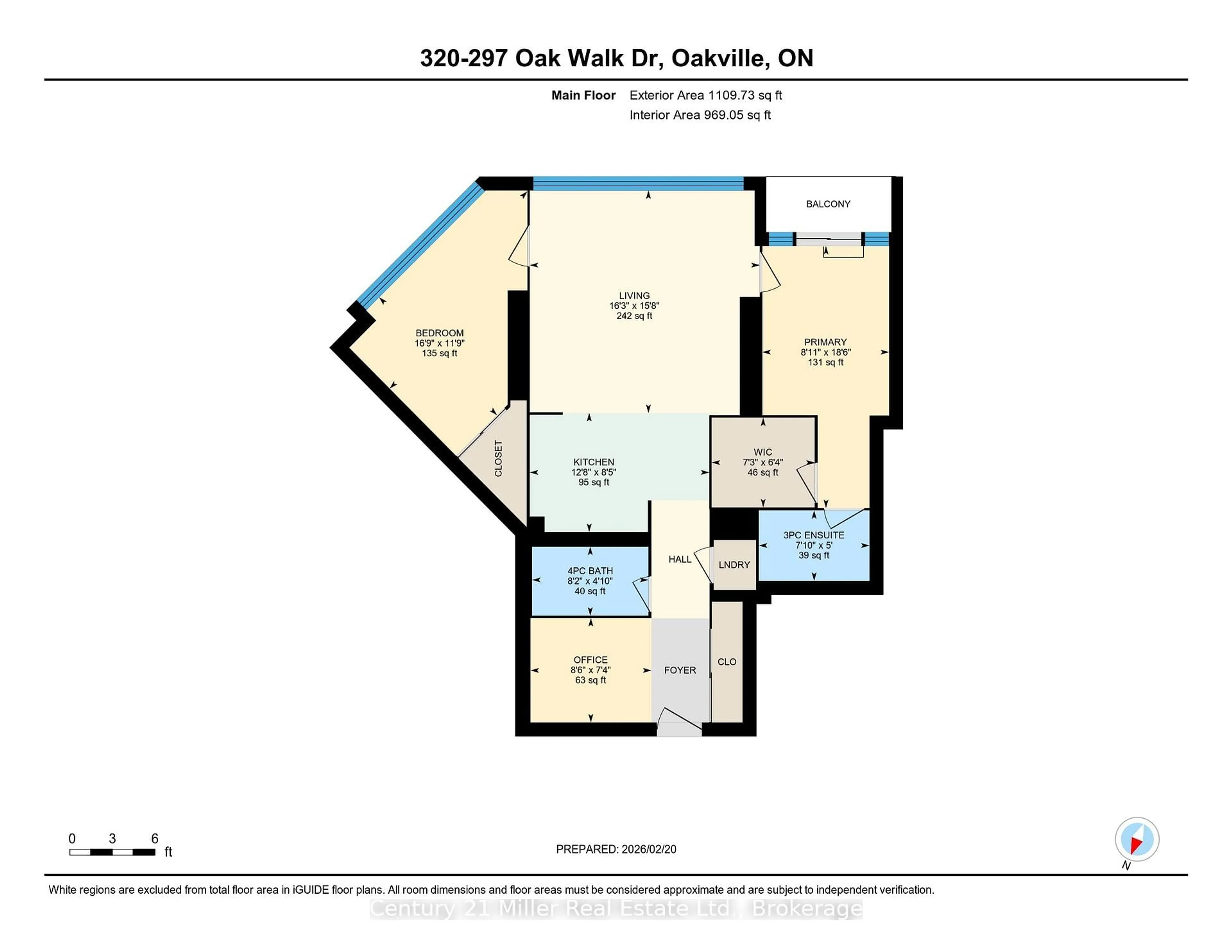 Floor plan for 297 Oak Walk Dr #320, Oakville Ontario L6H 3R6