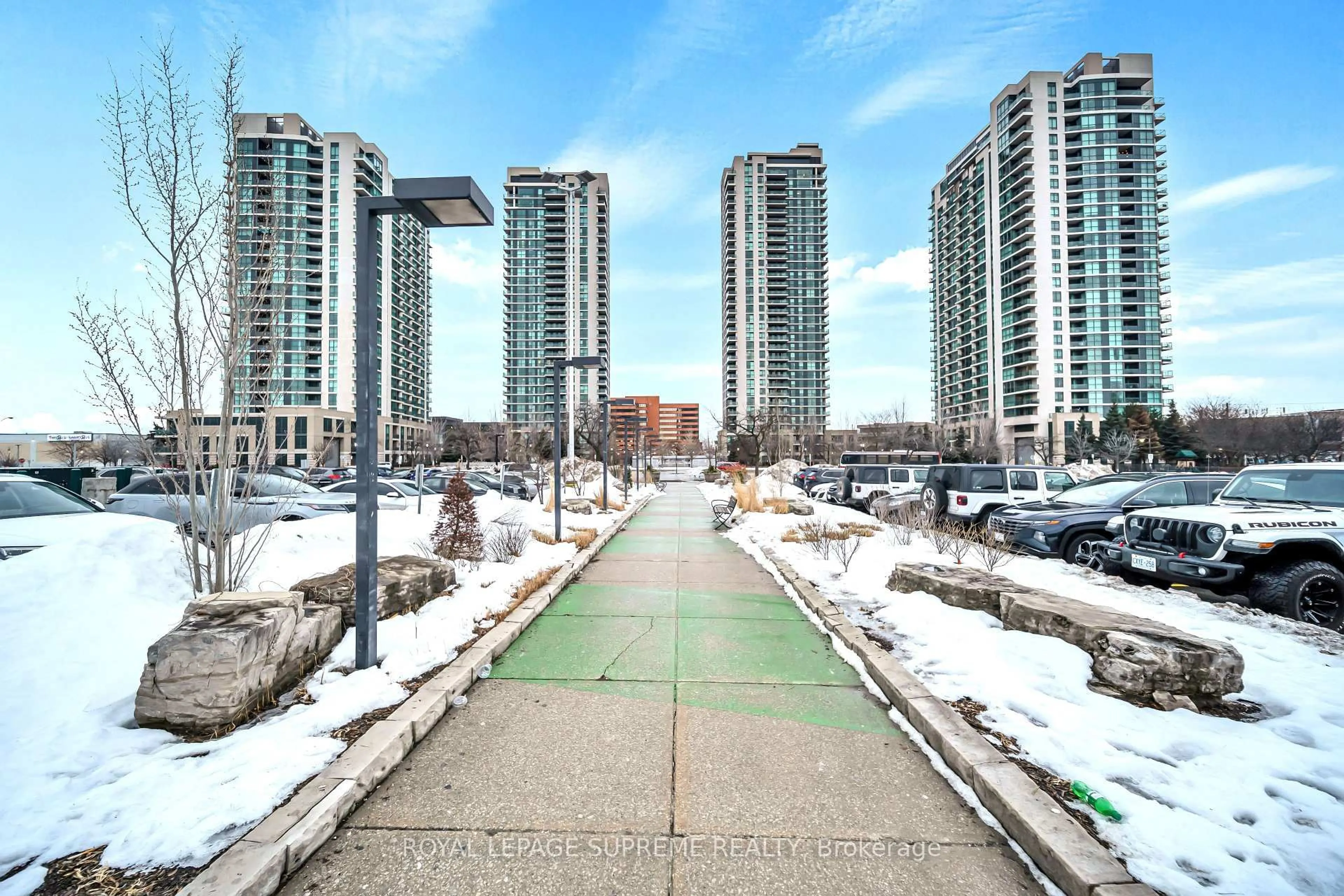 Patio, city buildings view from balcony for 205 Sherway Gardens Rd #1804, Toronto Ontario M9C 0A5
