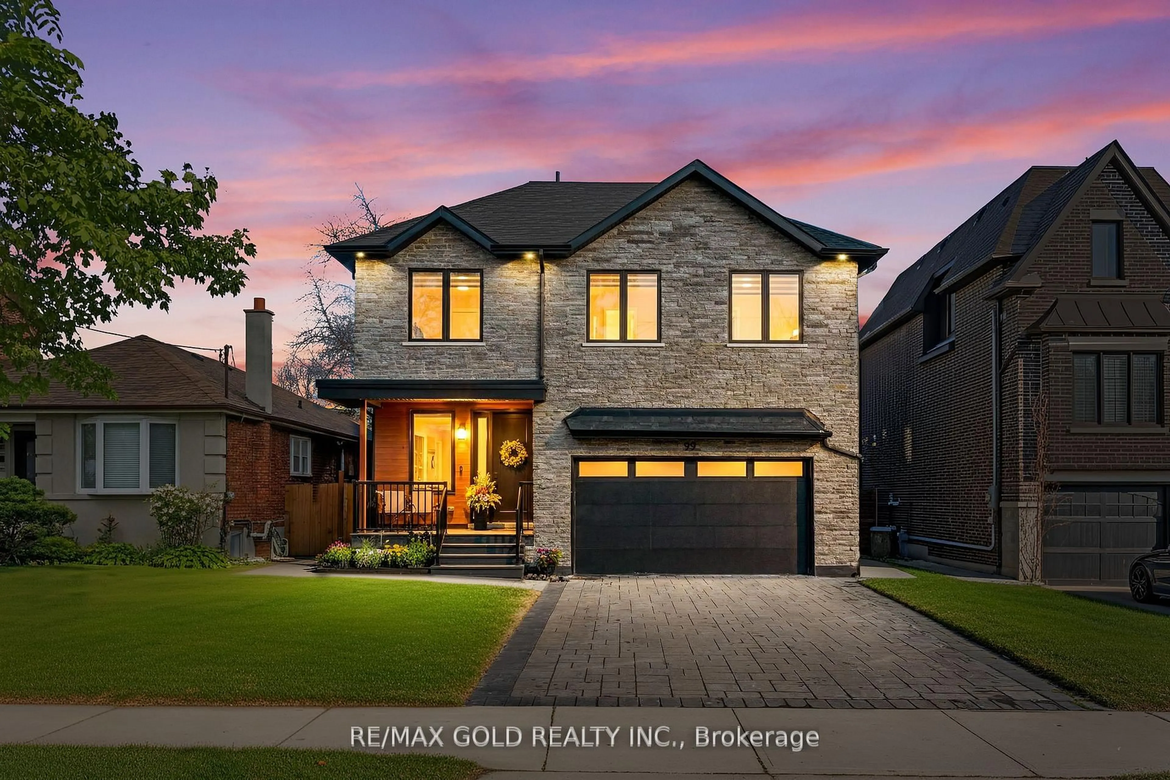 Home with brick exterior material, street for 99 Twenty Seventh St, Toronto Ontario M8W 2X6