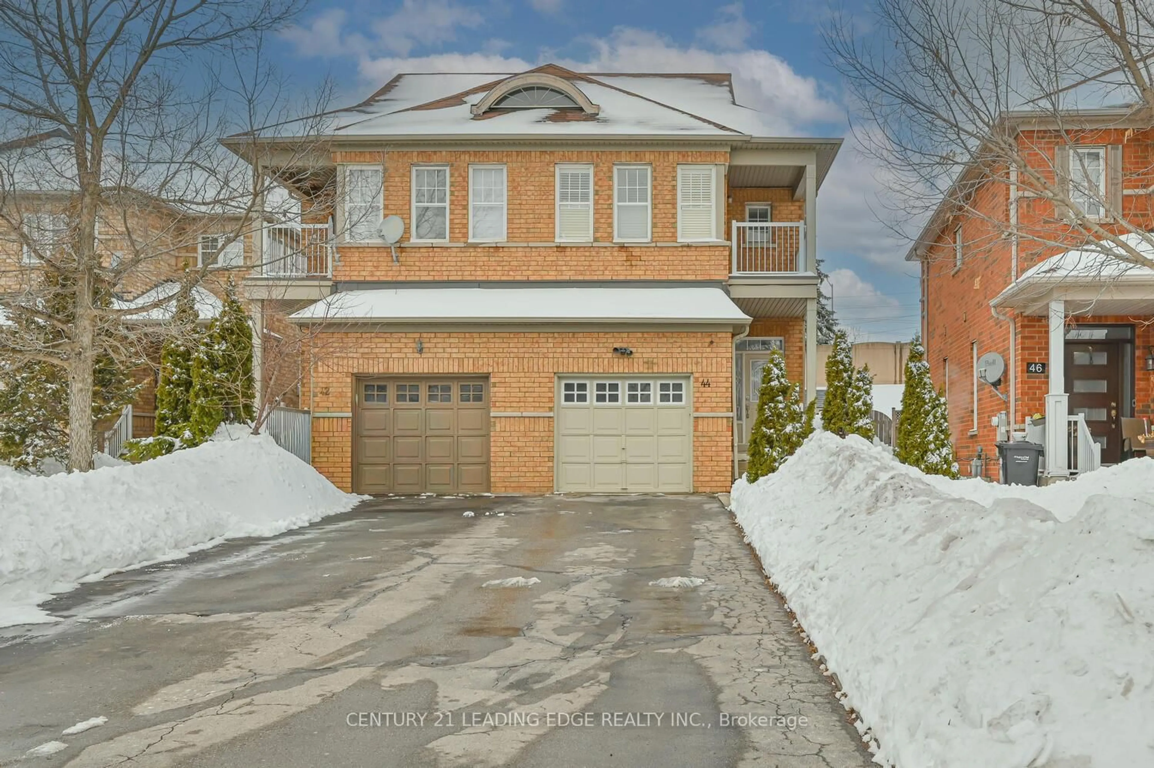Home with brick exterior material, street for 44 Deepcoral Crt, Brampton Ontario L6V 4P7