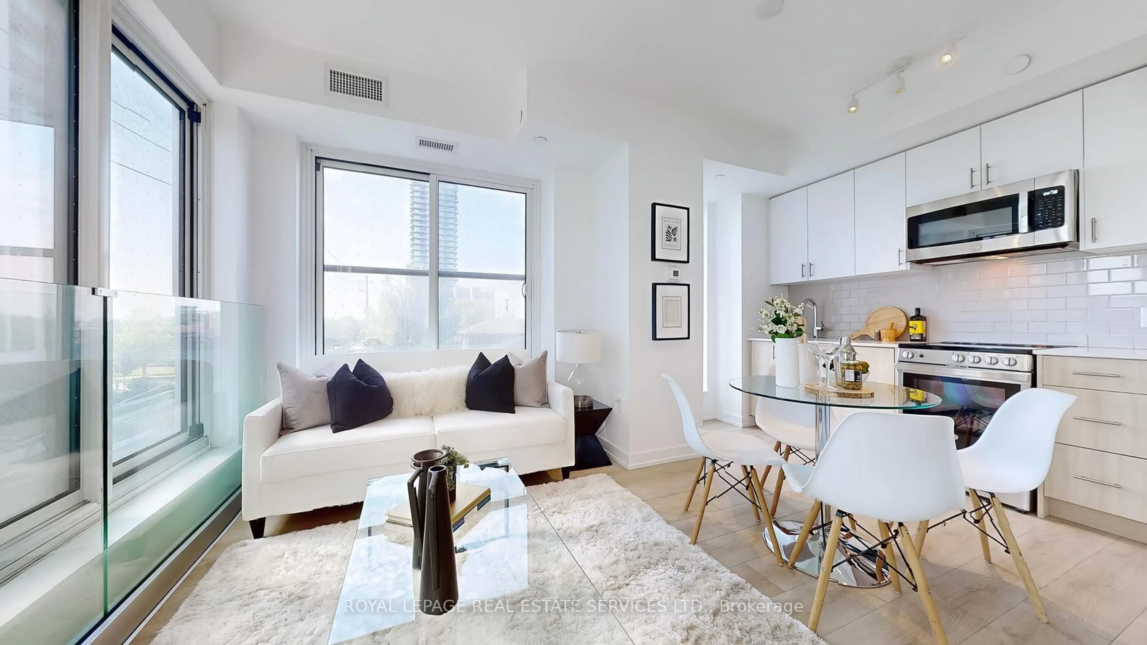 Living room with furniture, unknown for 1195 The Queensway #213, Toronto Ontario M8Z 0H1