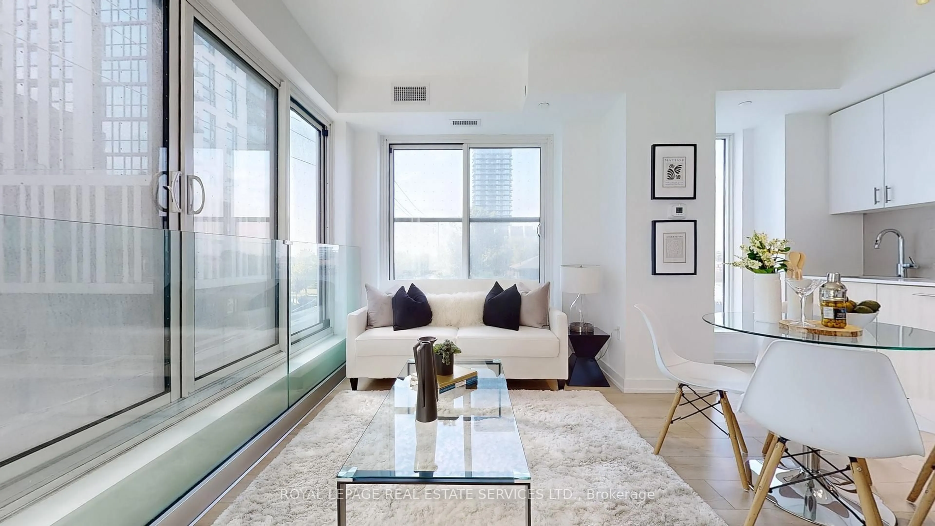 Living room with furniture, unknown for 1195 The Queensway #213, Toronto Ontario M8Z 0H1