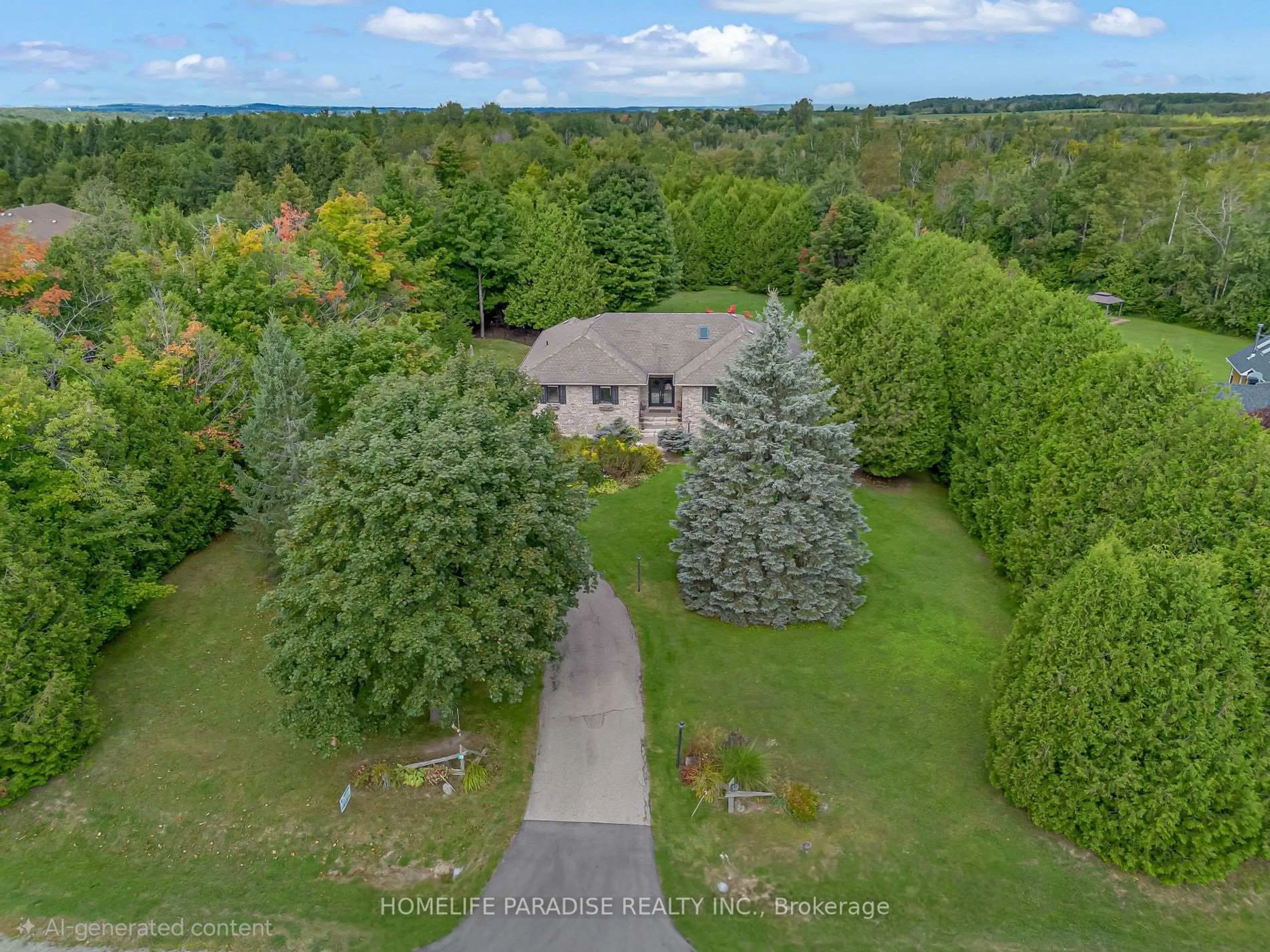 A pic from outside/outdoor area/front of a property/back of a property/a pic from drone, forest/trees view for 19 Mcconachie Cres, Caledon Ontario L7K 0B9