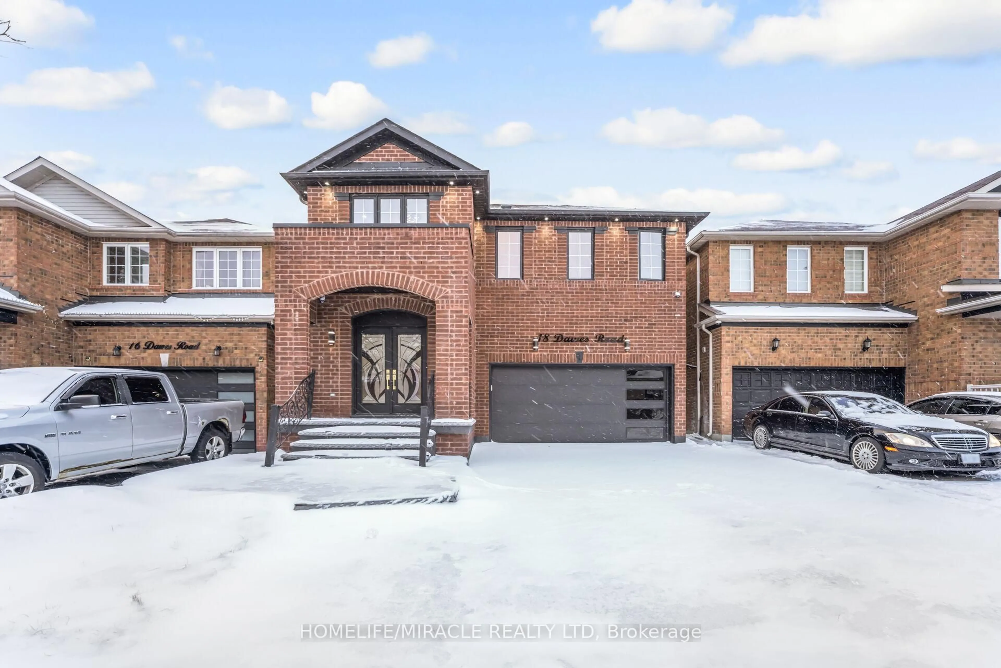 Home with brick exterior material, street for 18 Dawes Rd, Brampton Ontario L6X 0R9