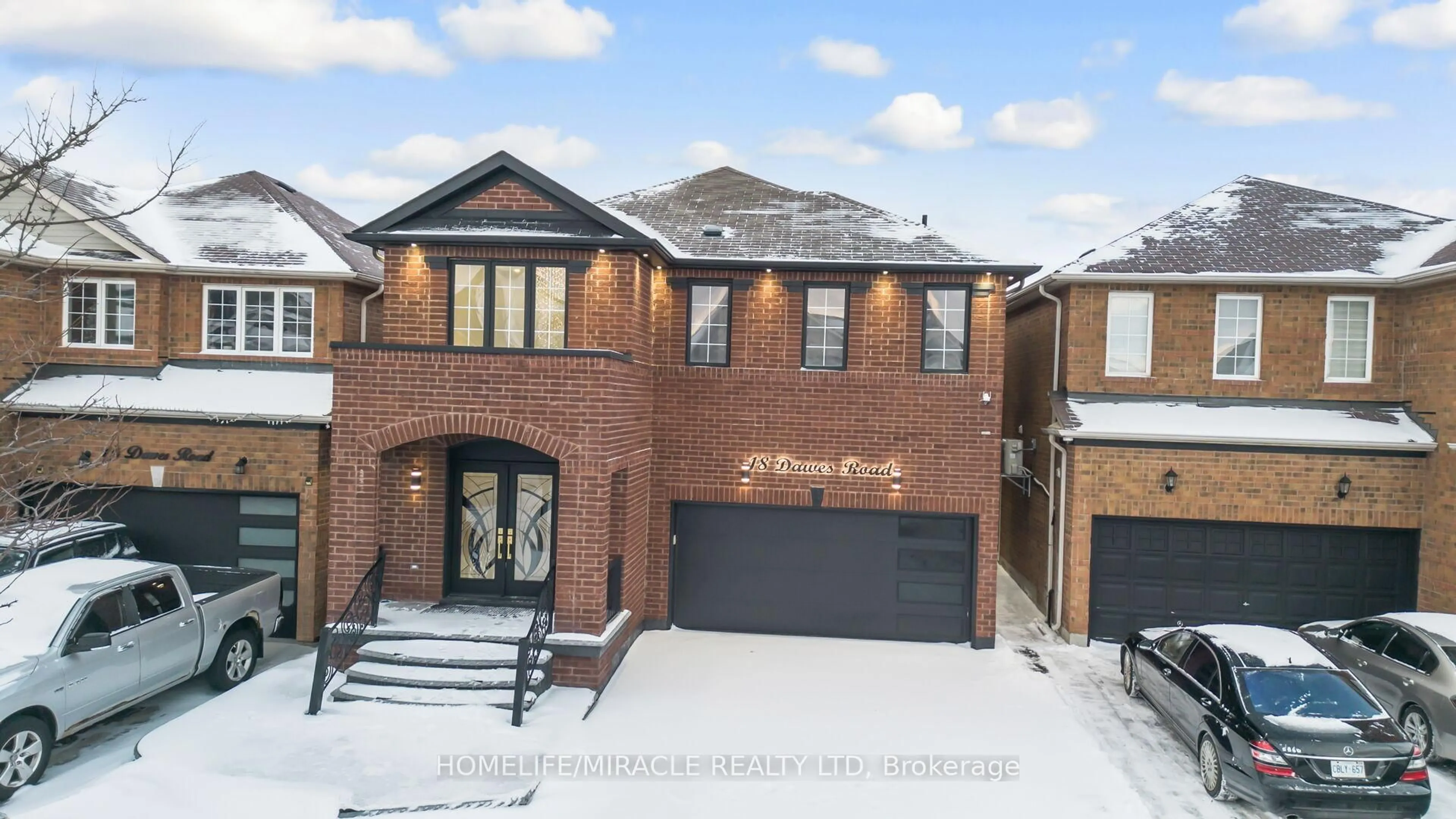 Home with brick exterior material, street for 18 Dawes Rd, Brampton Ontario L6X 0R9