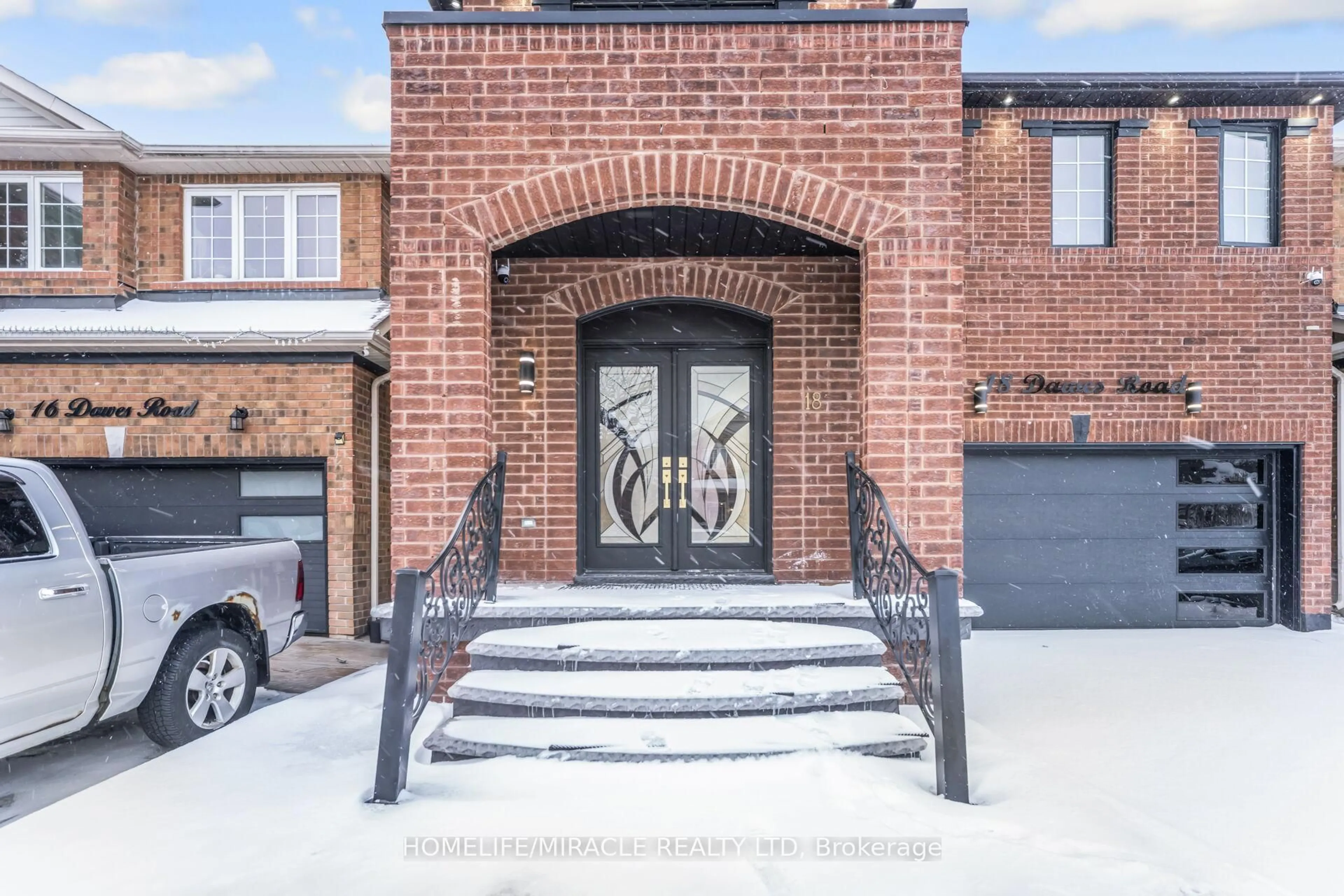 Home with brick exterior material, street for 18 Dawes Rd, Brampton Ontario L6X 0R9