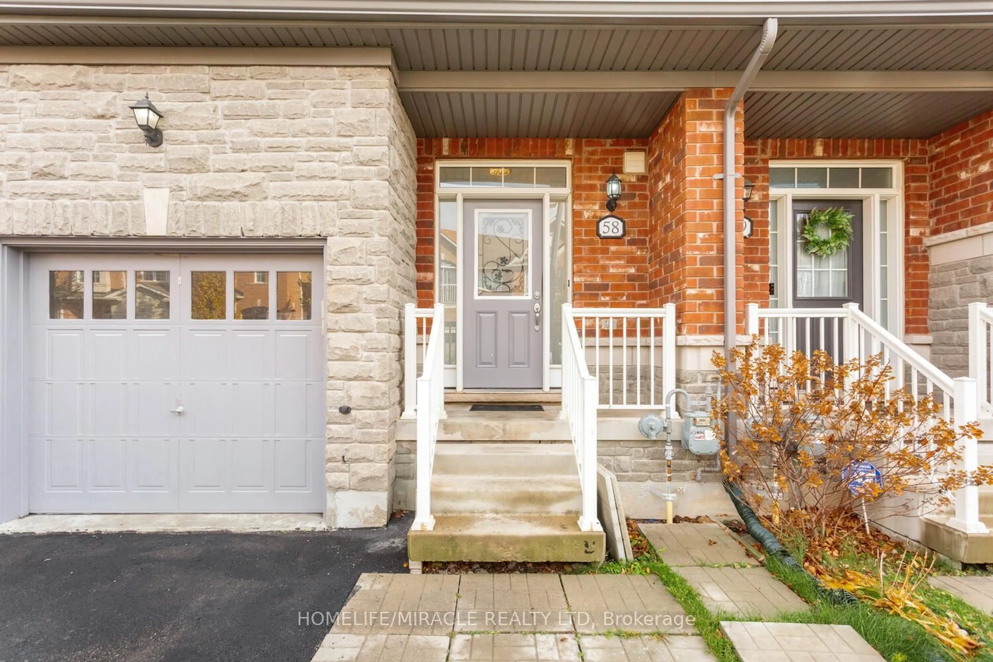 Home with brick exterior material, street for 745 Farmstead Dr #58, Milton Ontario L9T 8B2