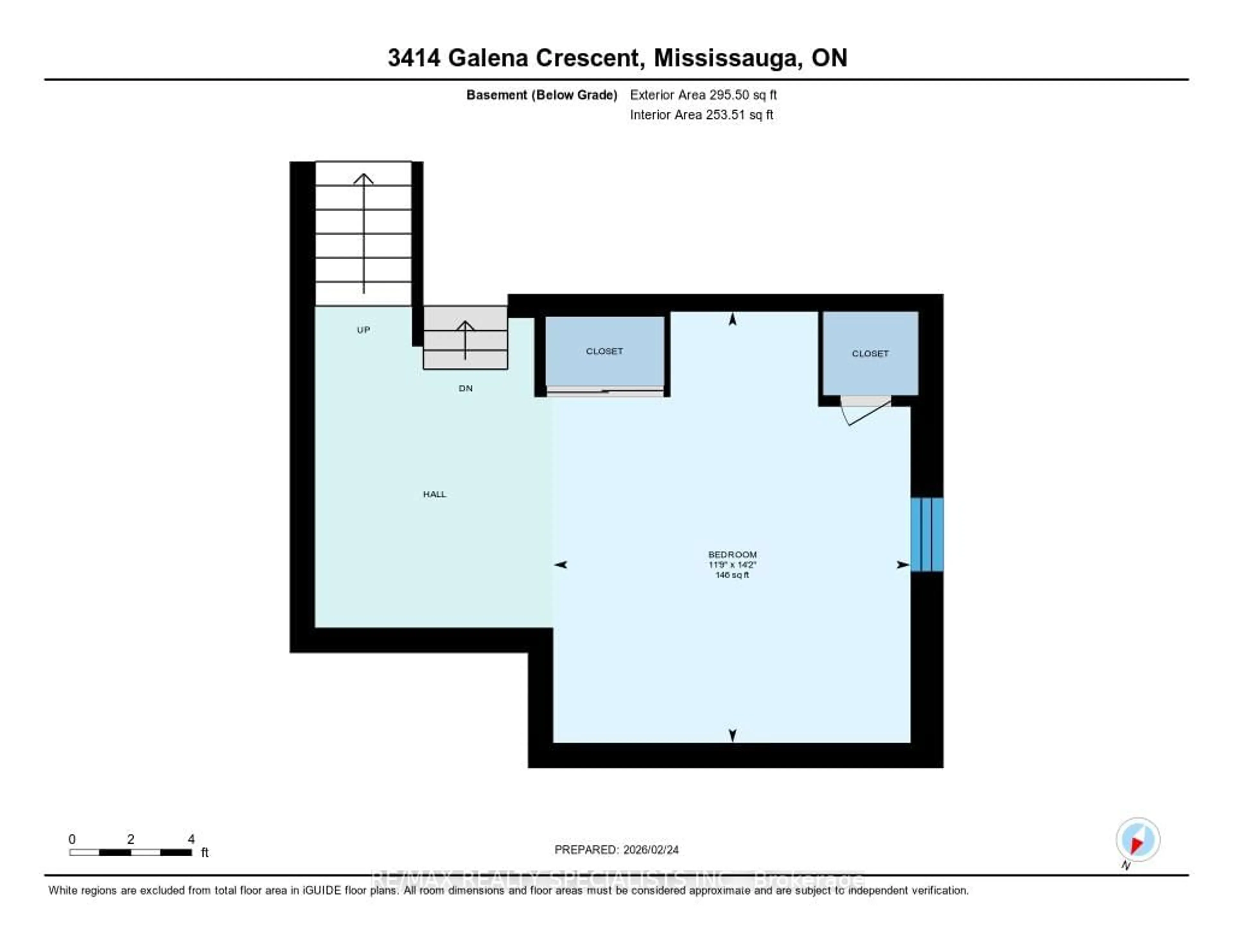 Floor plan for 3414 Galena Cres, Mississauga Ontario L5A 3L8